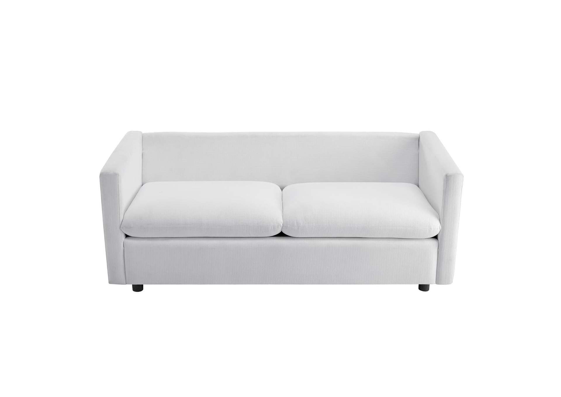 White Activate Upholstered Fabric Sofa,Modway