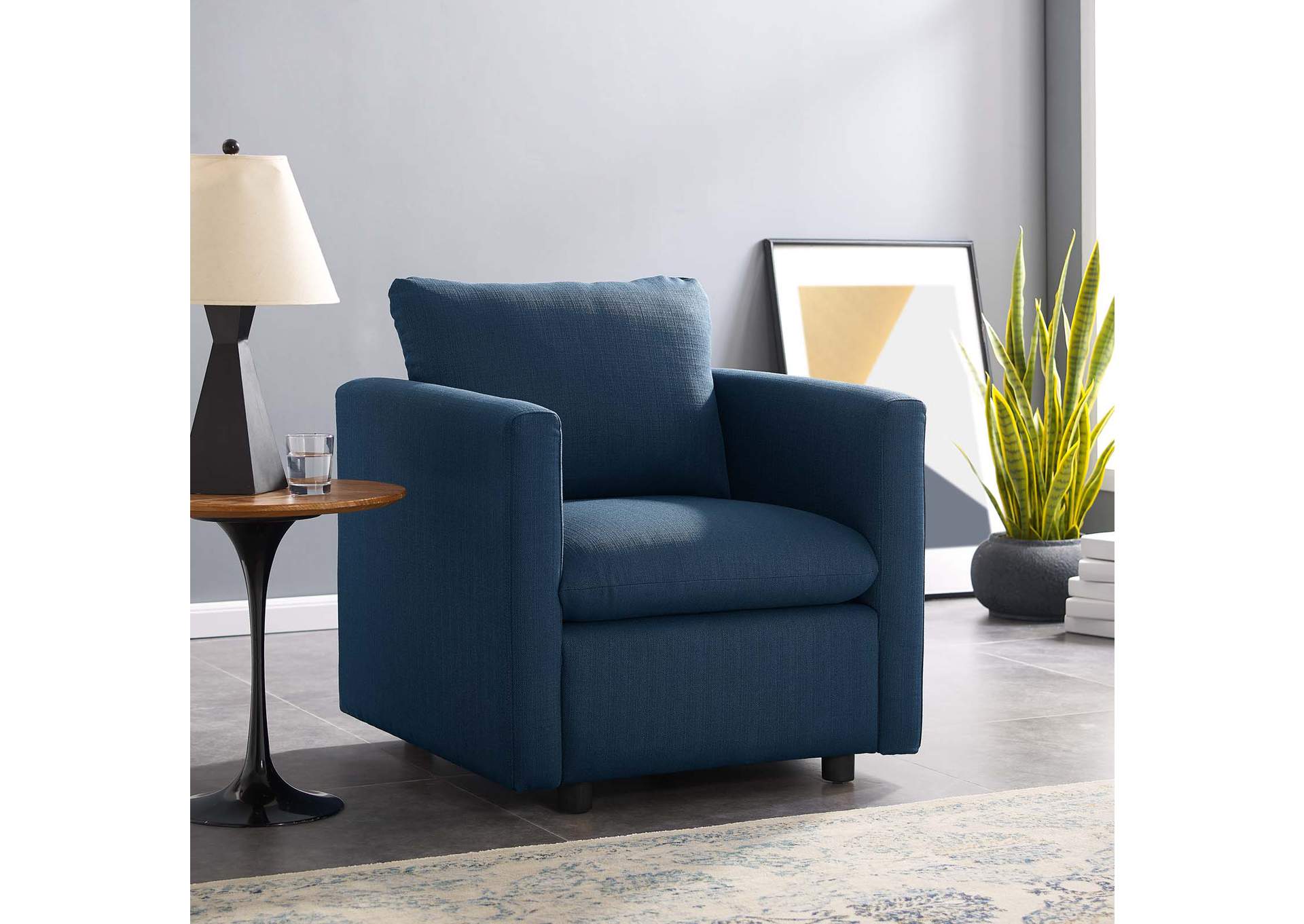 Azure Activate Upholstered Fabric Arm Chair,Modway