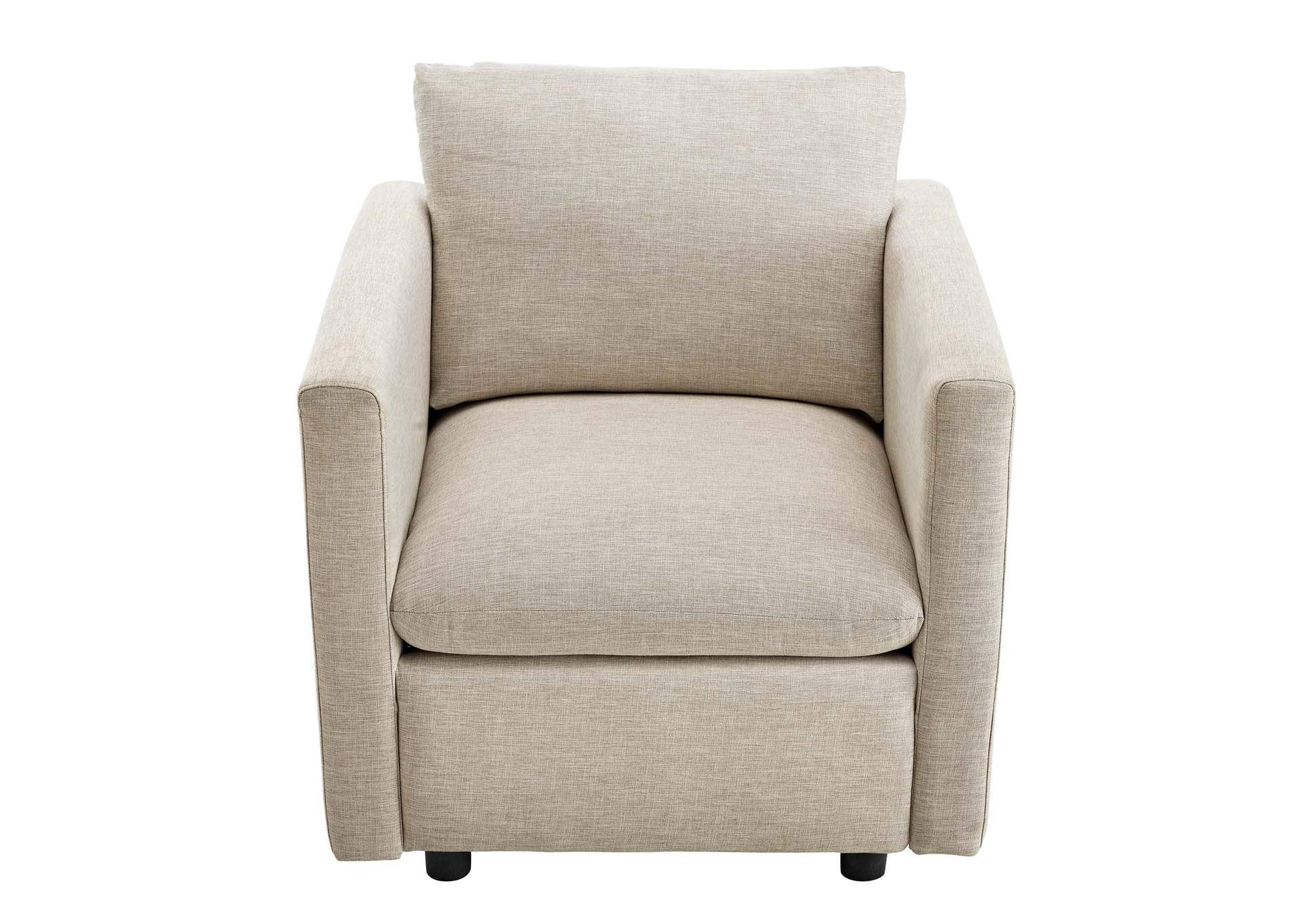 Beige Activate Upholstered Fabric Arm Chair,Modway