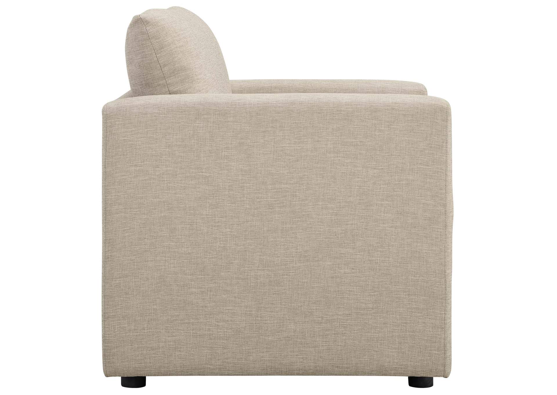Beige Activate Upholstered Fabric Arm Chair,Modway