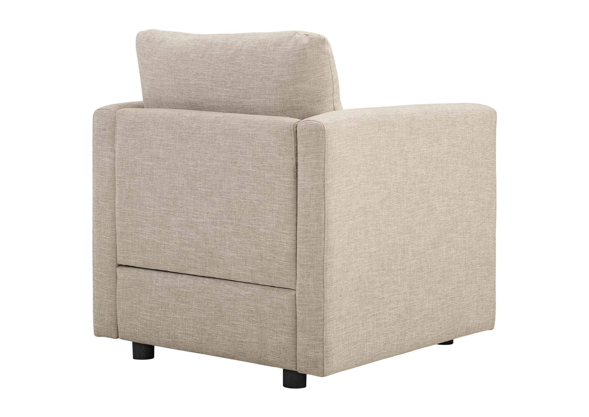 Beige Activate Upholstered Fabric Arm Chair,Modway