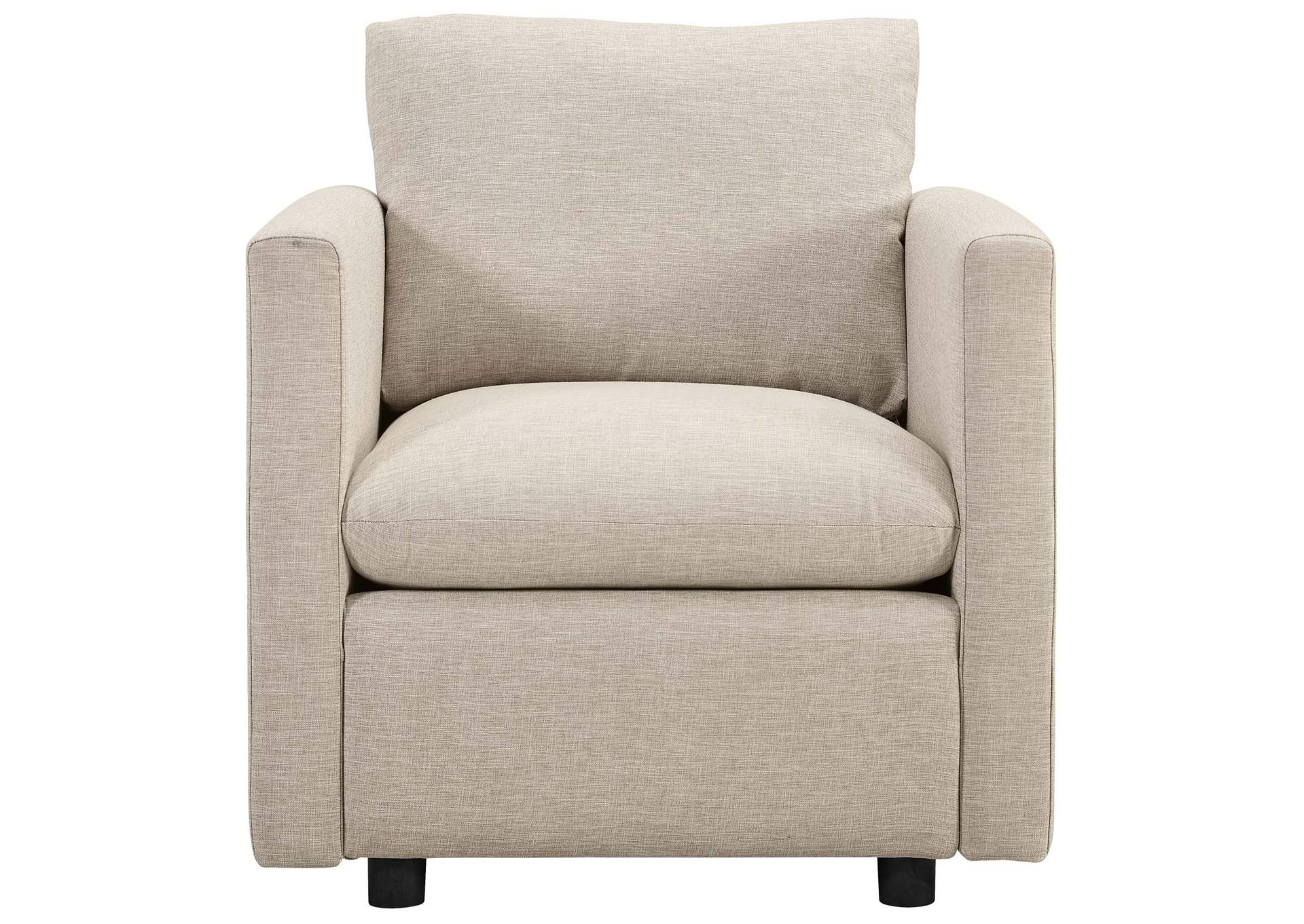 Beige Activate Upholstered Fabric Arm Chair,Modway