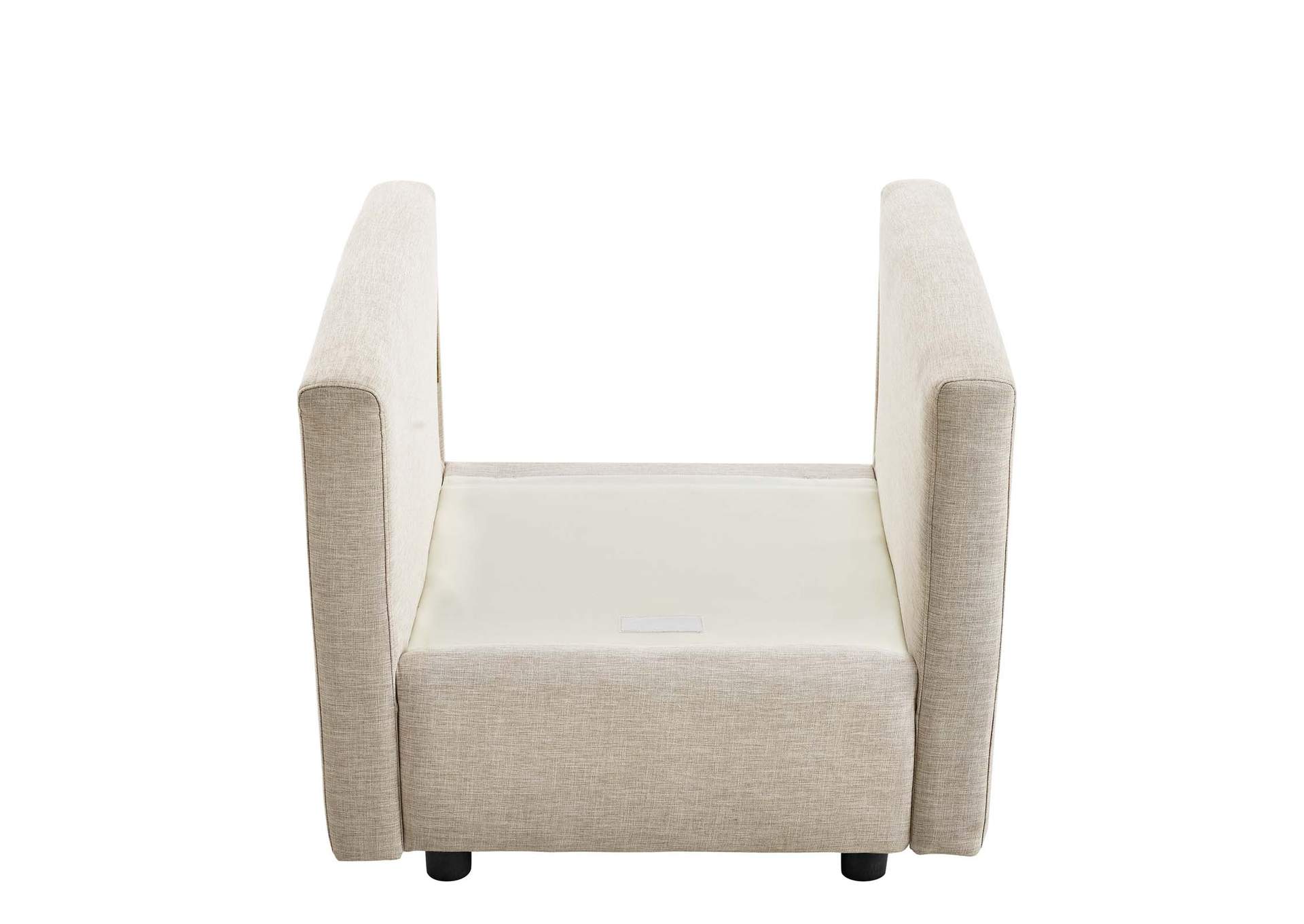Beige Activate Upholstered Fabric Arm Chair,Modway