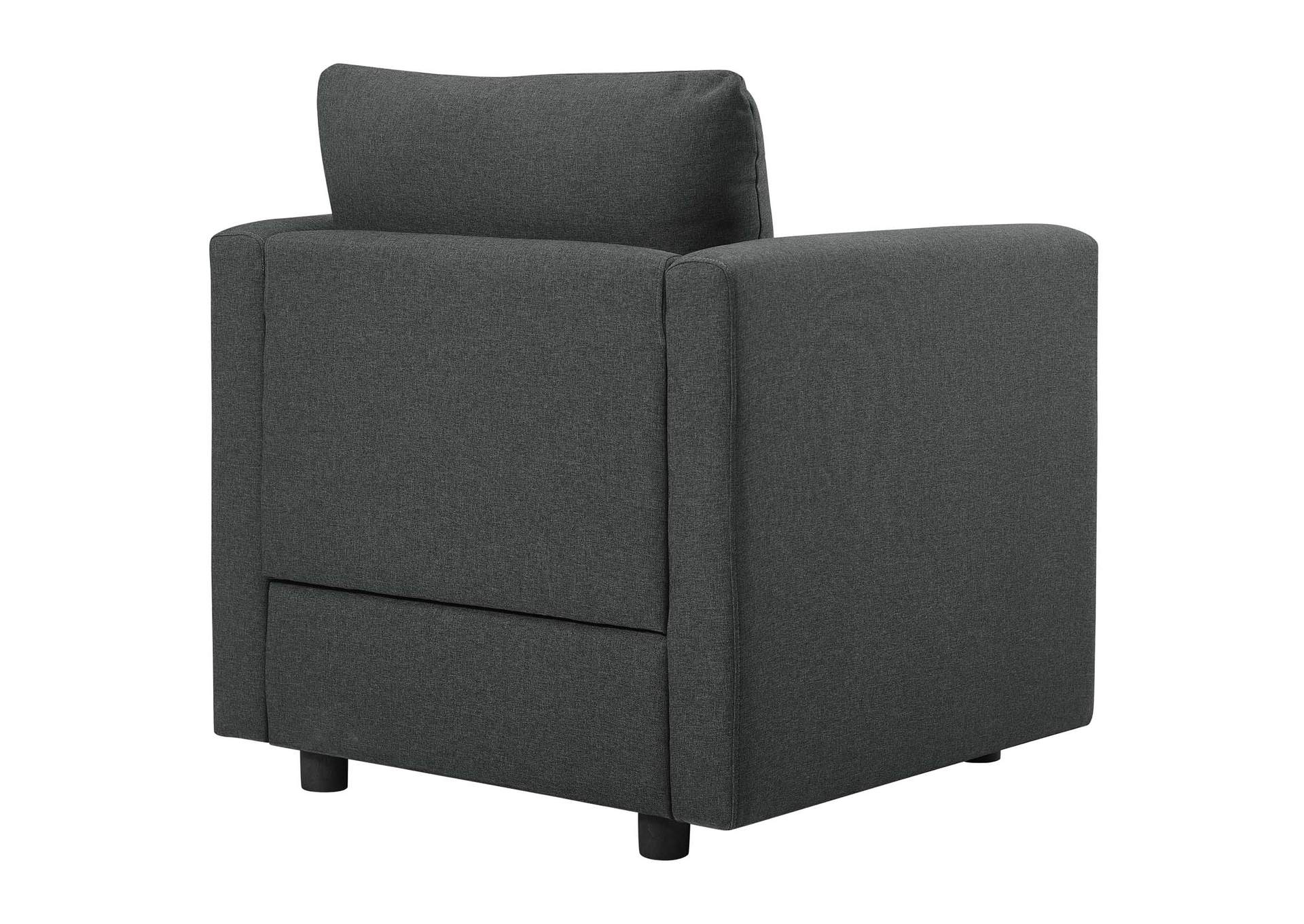 Gray Activate Upholstered Fabric Arm Chair,Modway