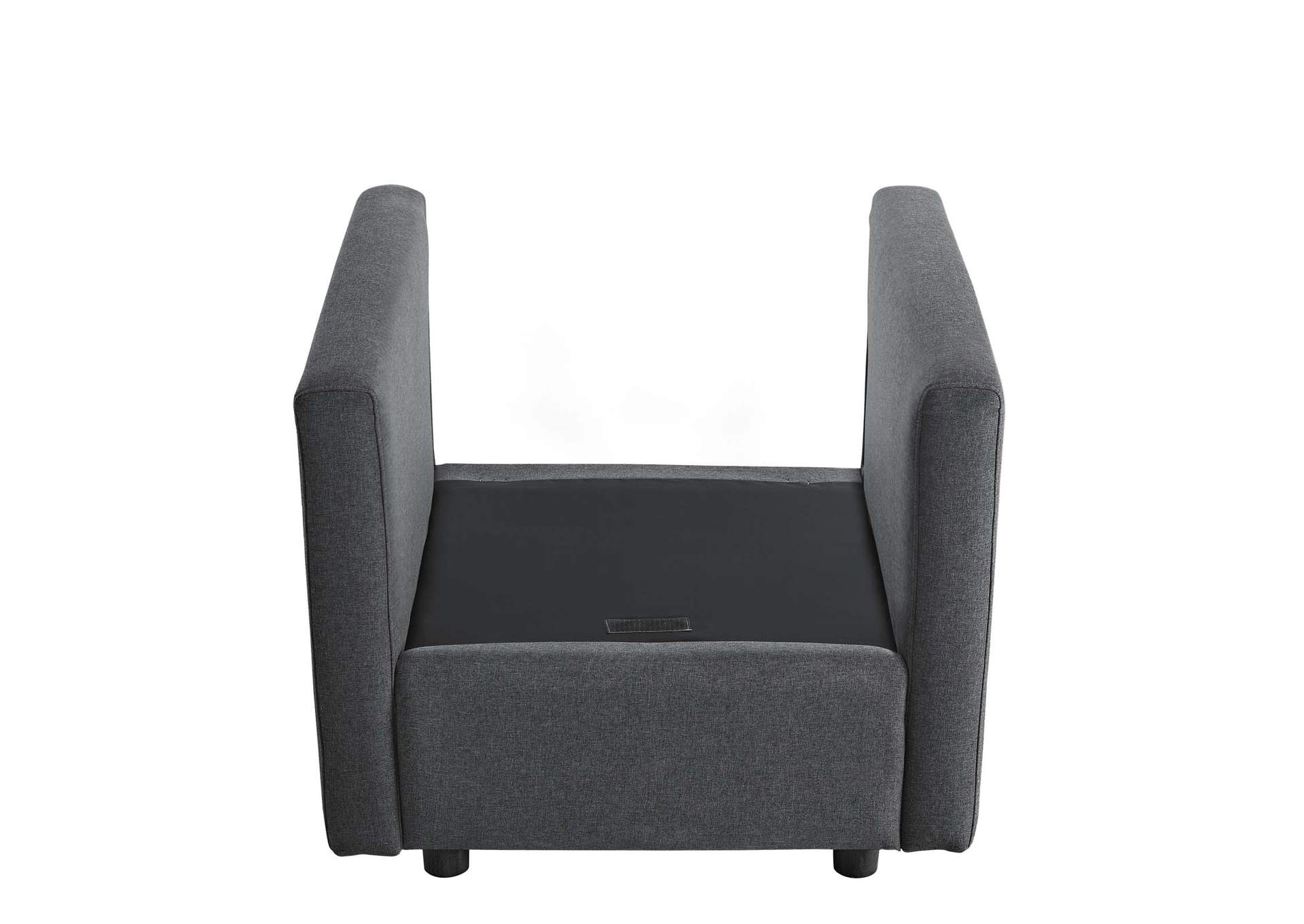 Gray Activate Upholstered Fabric Arm Chair,Modway