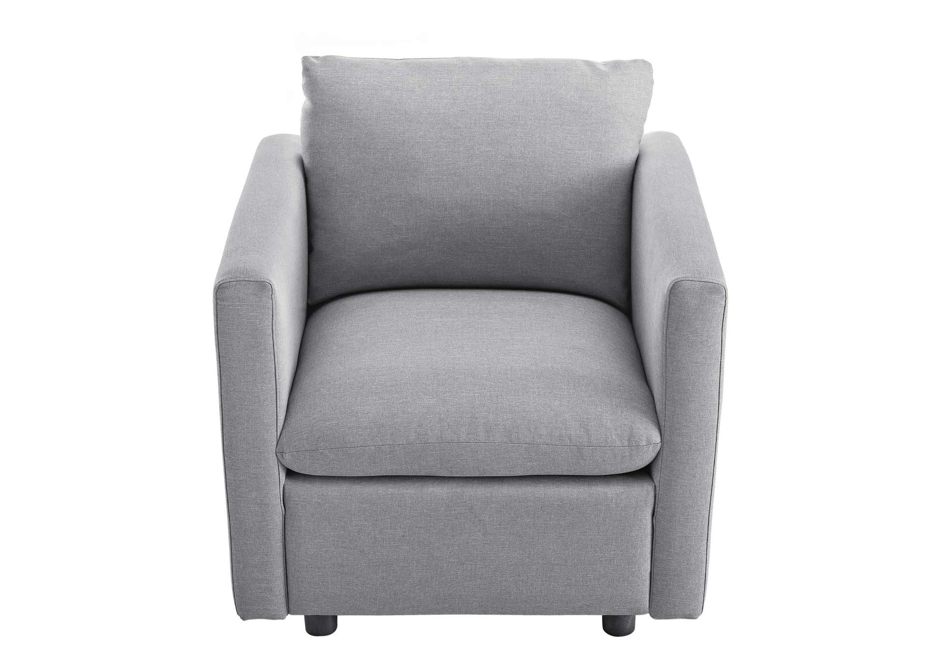 Light Gray Activate Upholstered Fabric Arm Chair,Modway