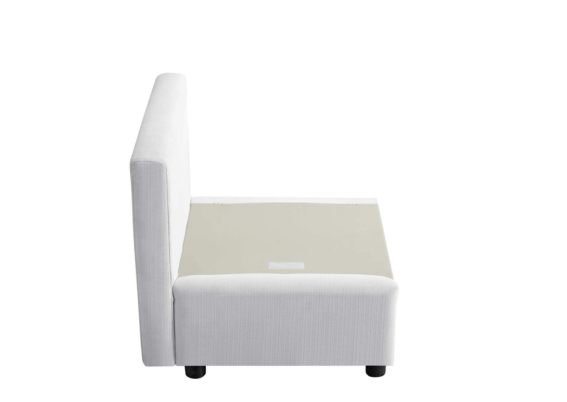 White Activate Upholstered Fabric Arm Chair,Modway