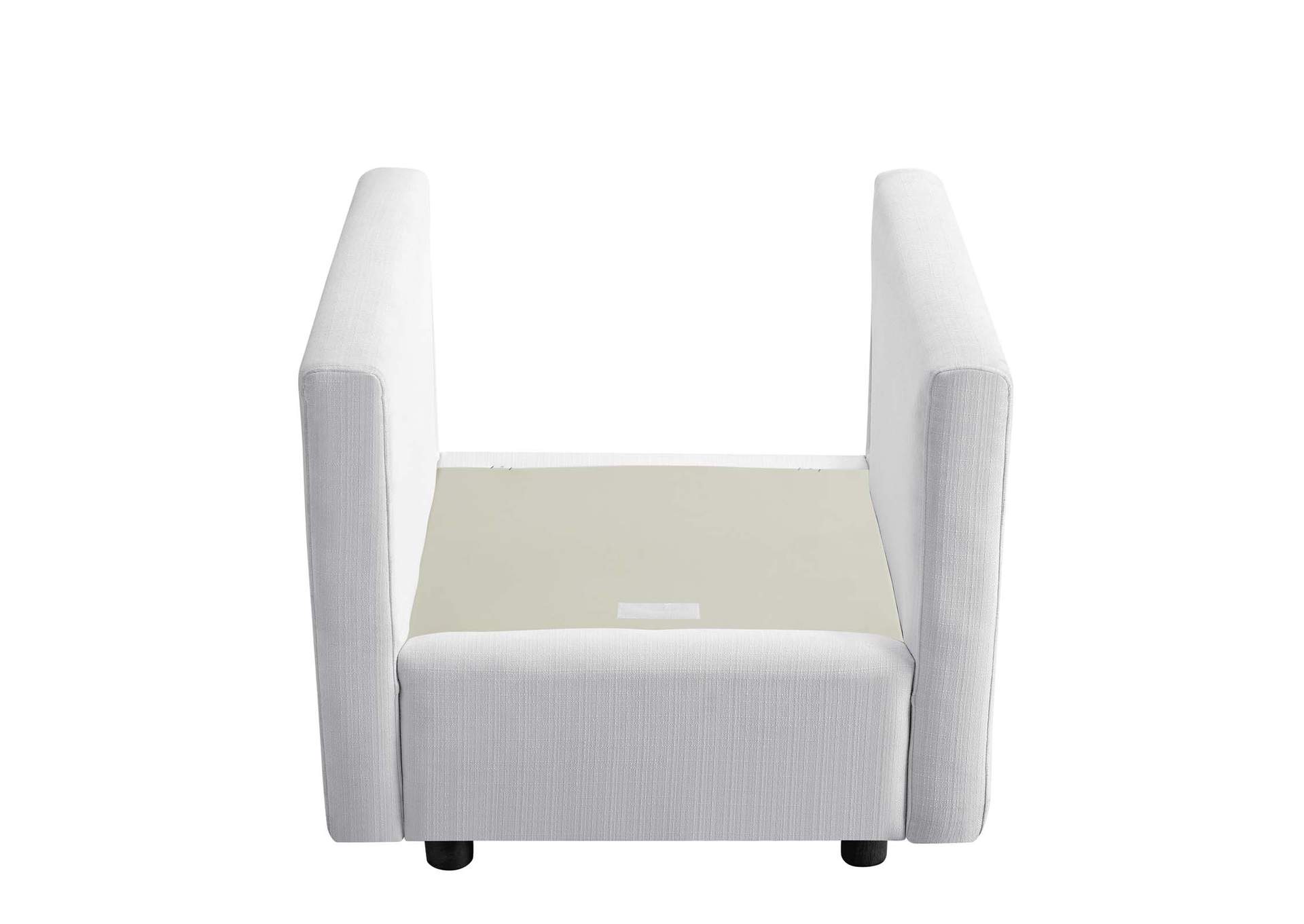 White Activate Upholstered Fabric Arm Chair,Modway