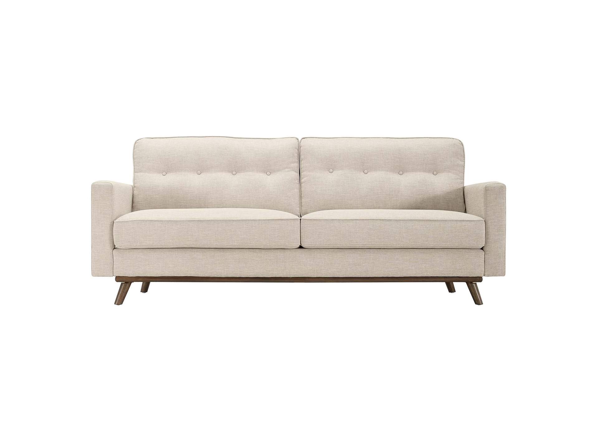 Beige Prompt Upholstered Fabric Sofa,Modway
