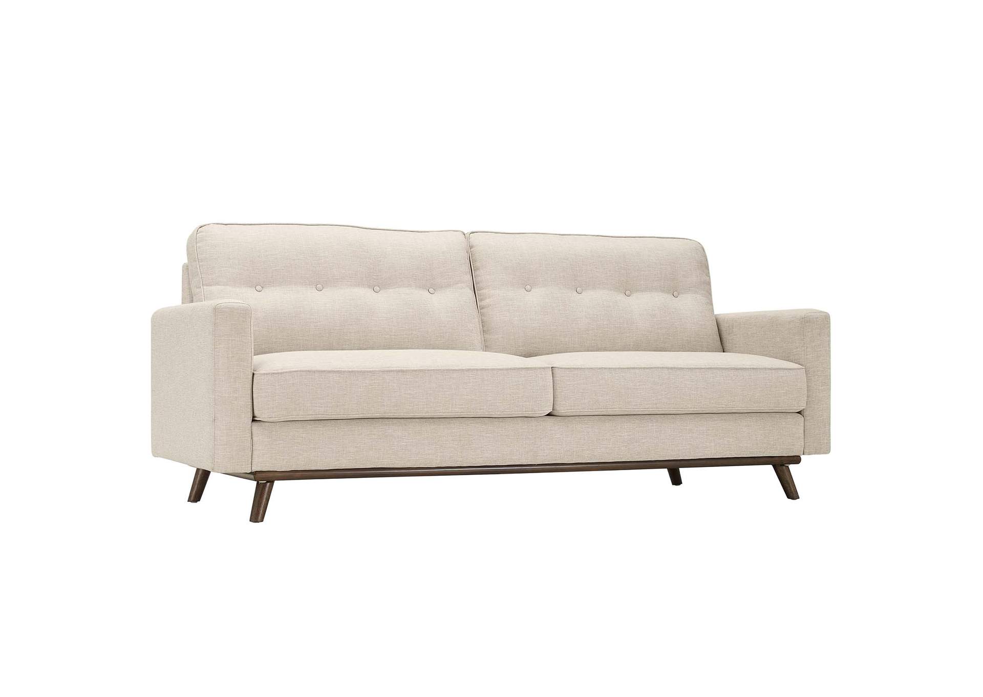 Beige Prompt Upholstered Fabric Sofa,Modway