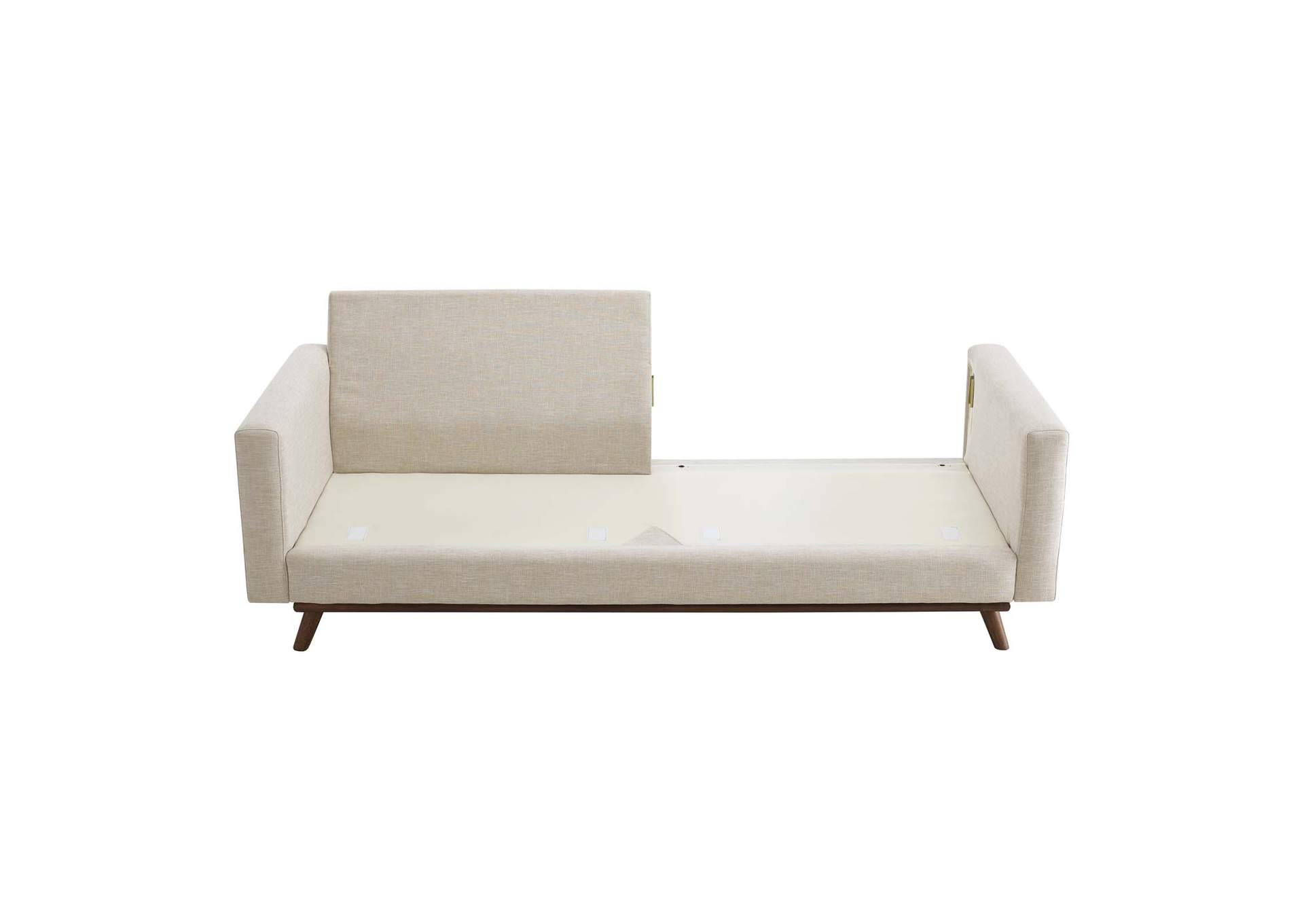 Beige Prompt Upholstered Fabric Sofa,Modway