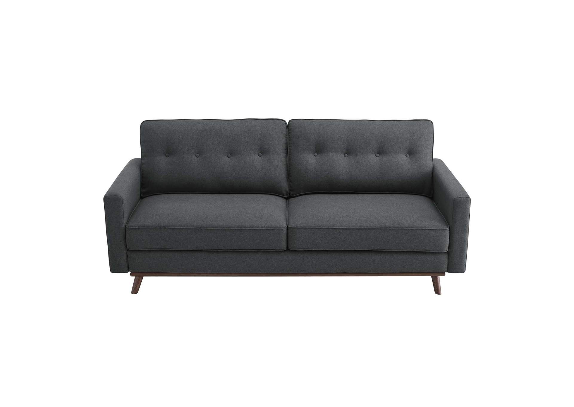 Gray Prompt Upholstered Fabric Sofa,Modway