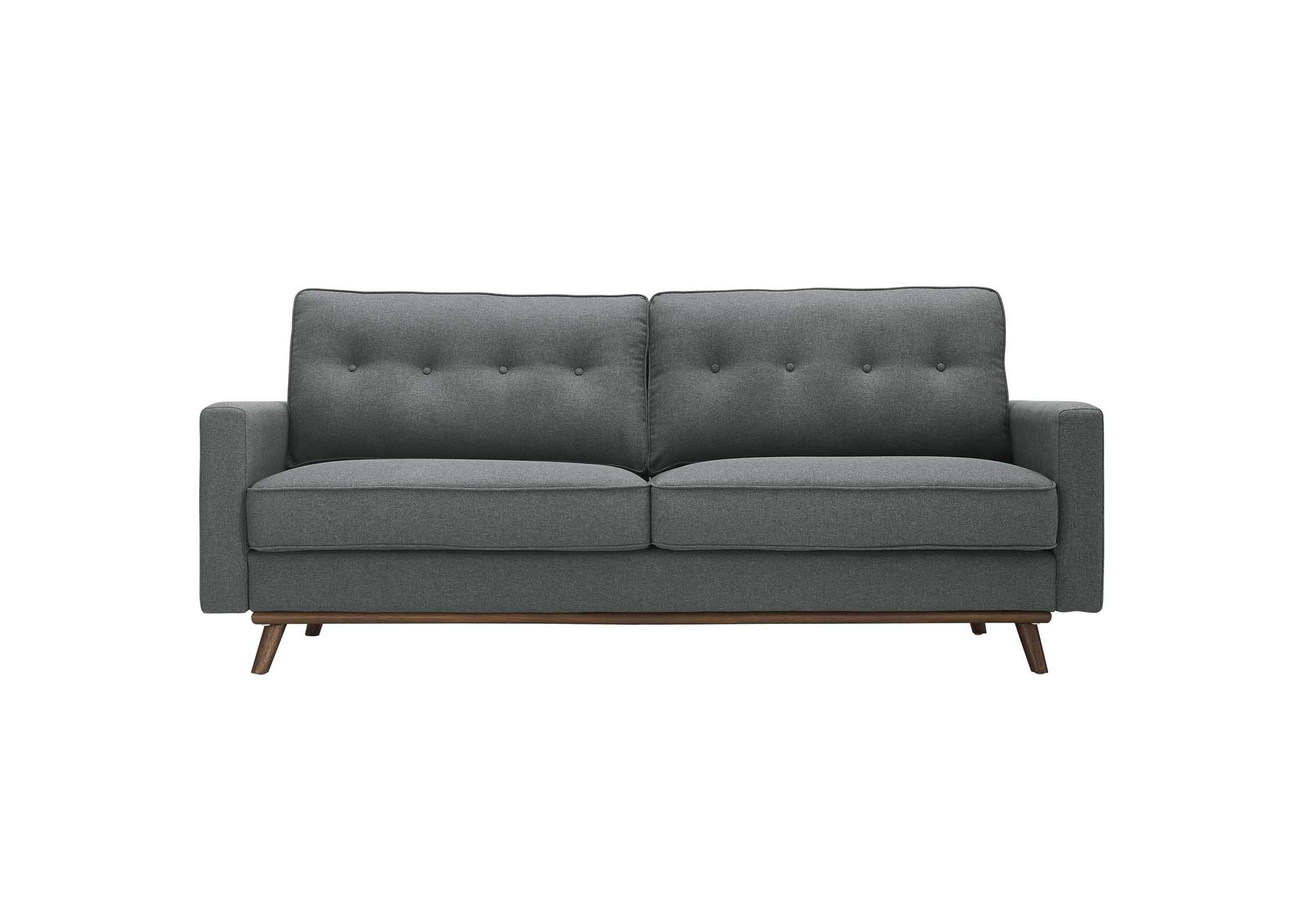 Gray Prompt Upholstered Fabric Sofa,Modway