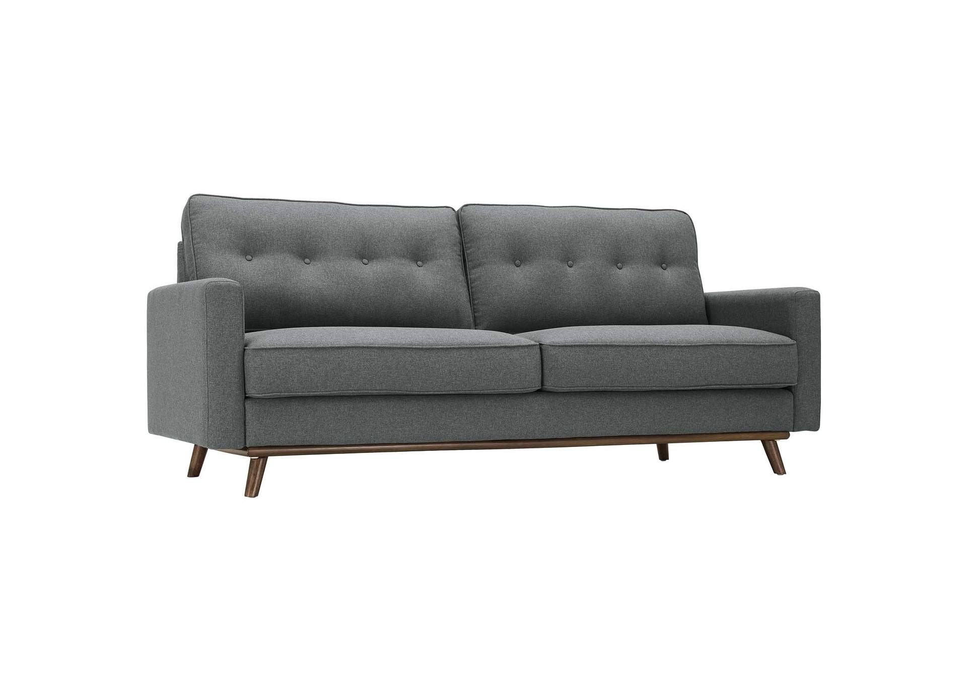 Gray Prompt Upholstered Fabric Sofa,Modway