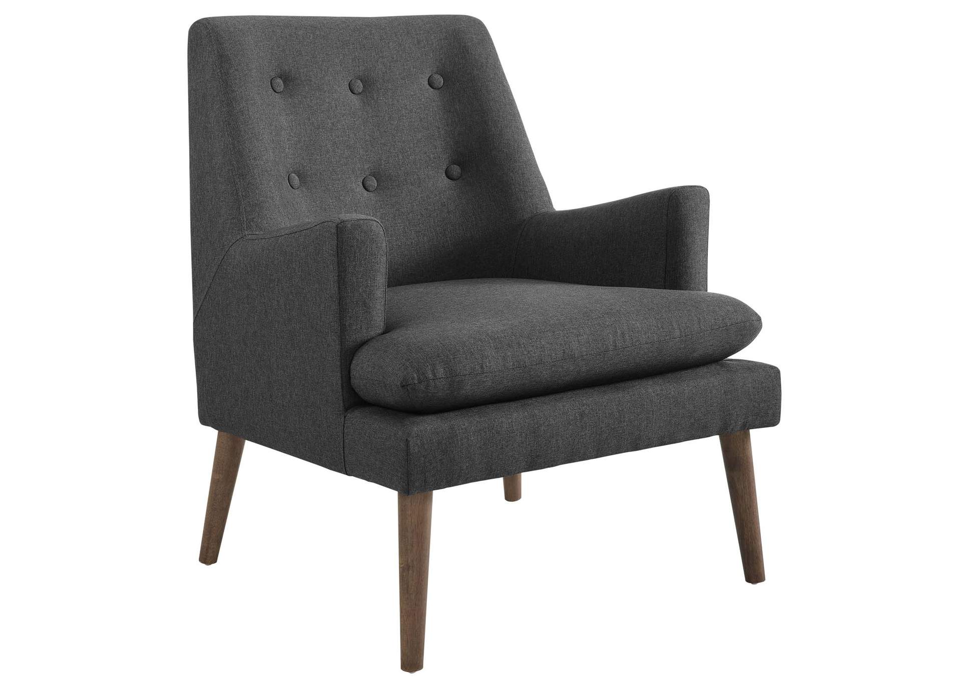 Gray Leisure Upholstered Lounge Chair,Modway