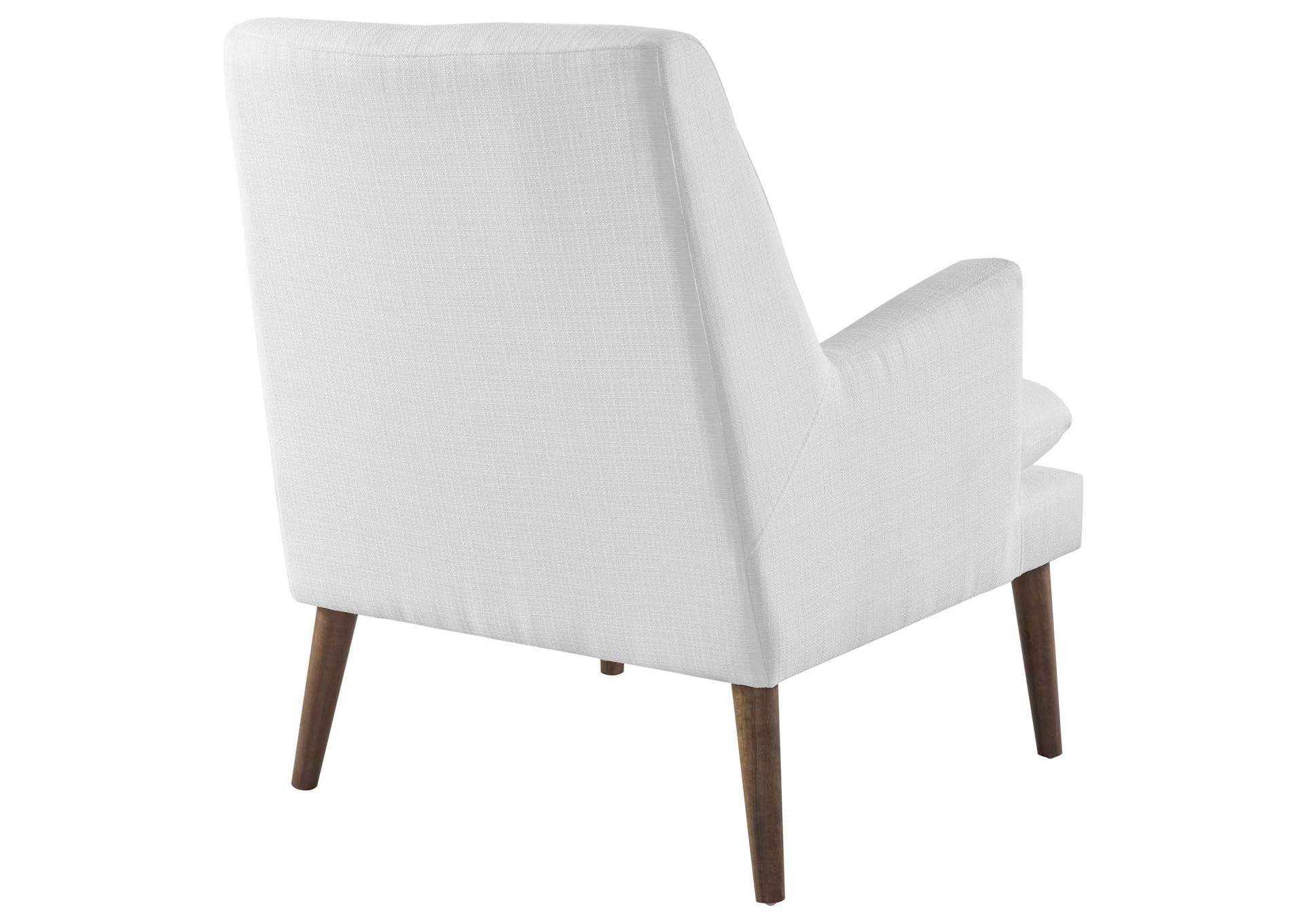 White Leisure Upholstered Lounge Chair,Modway