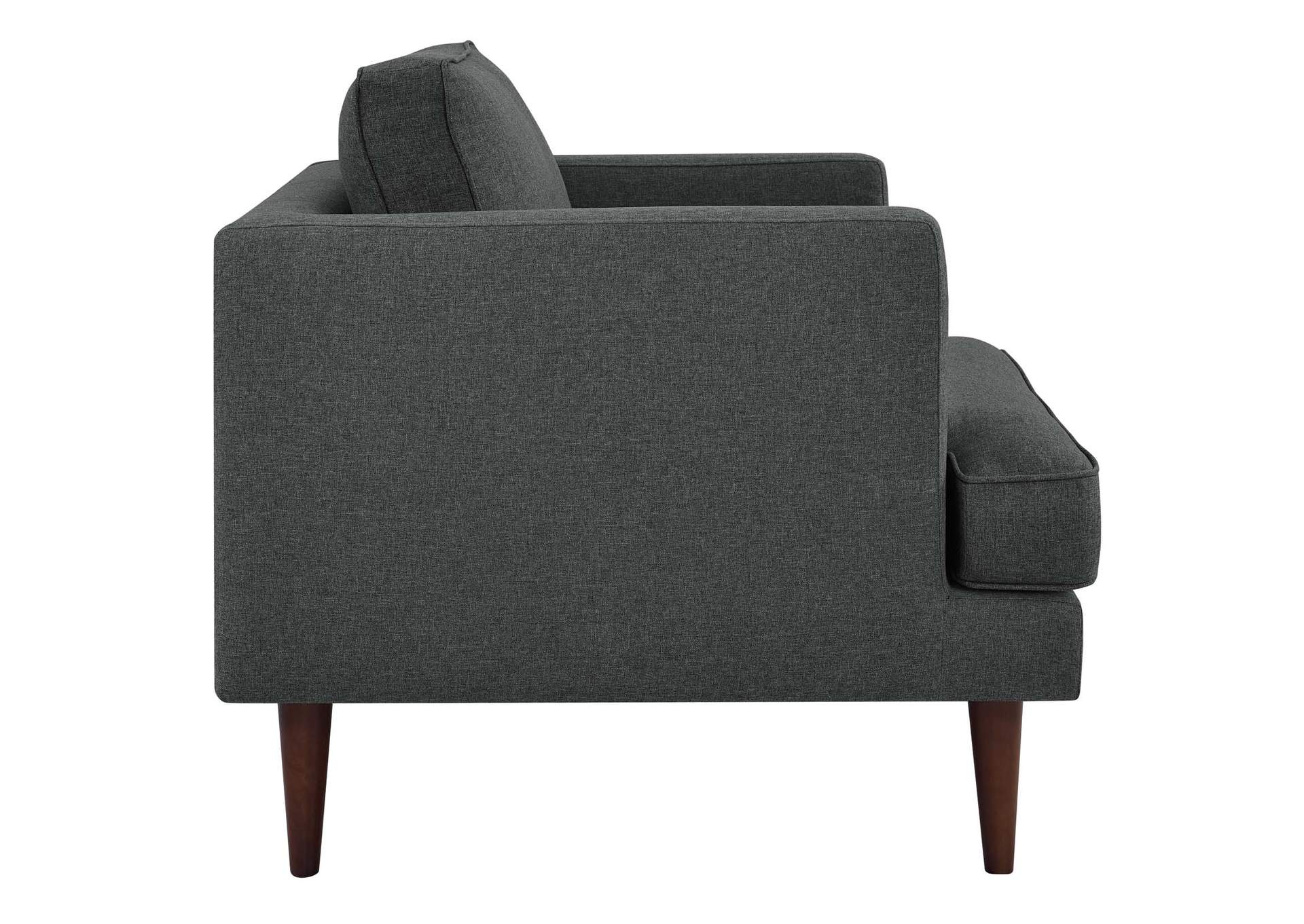 Gray Agile Upholstered Fabric Arm Chair,Modway