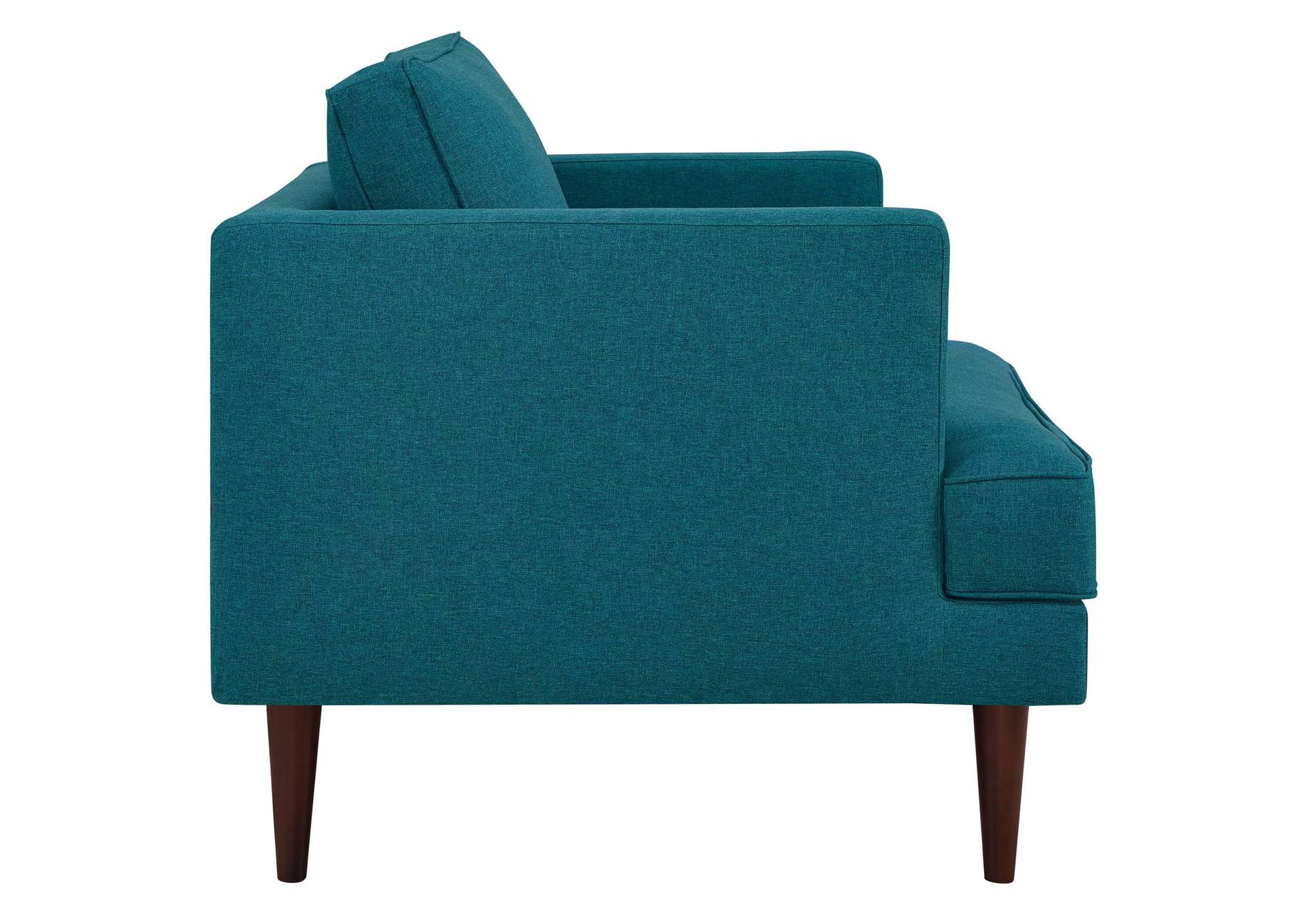 Teal Agile Upholstered Fabric Arm Chair,Modway