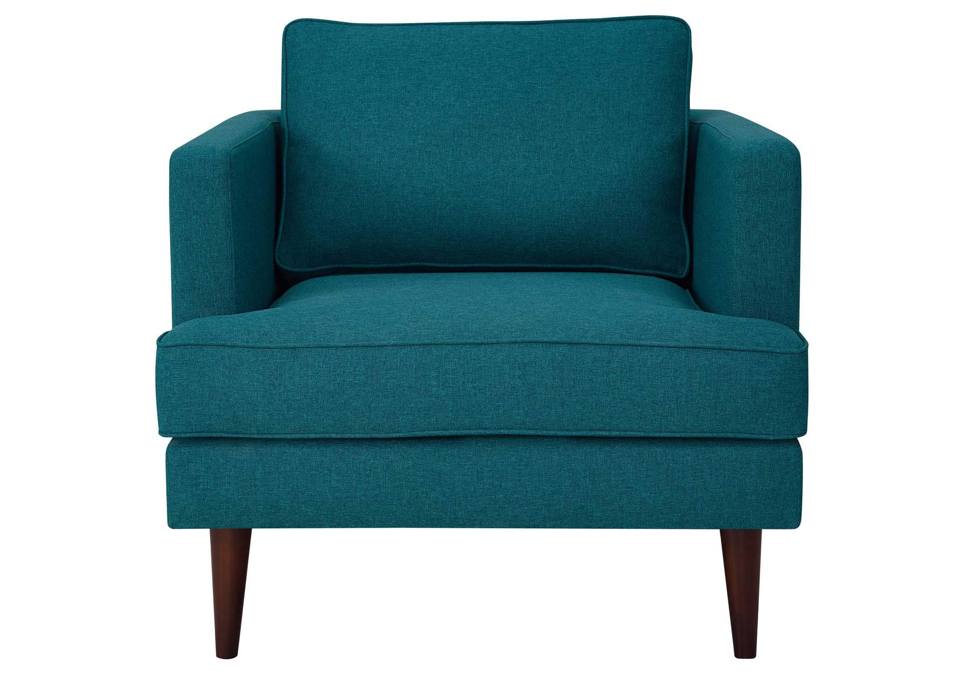 Teal Agile Upholstered Fabric Arm Chair,Modway