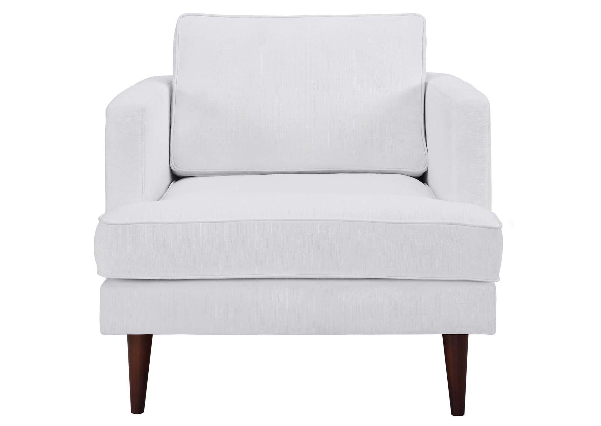White Agile Upholstered Fabric Arm Chair,Modway