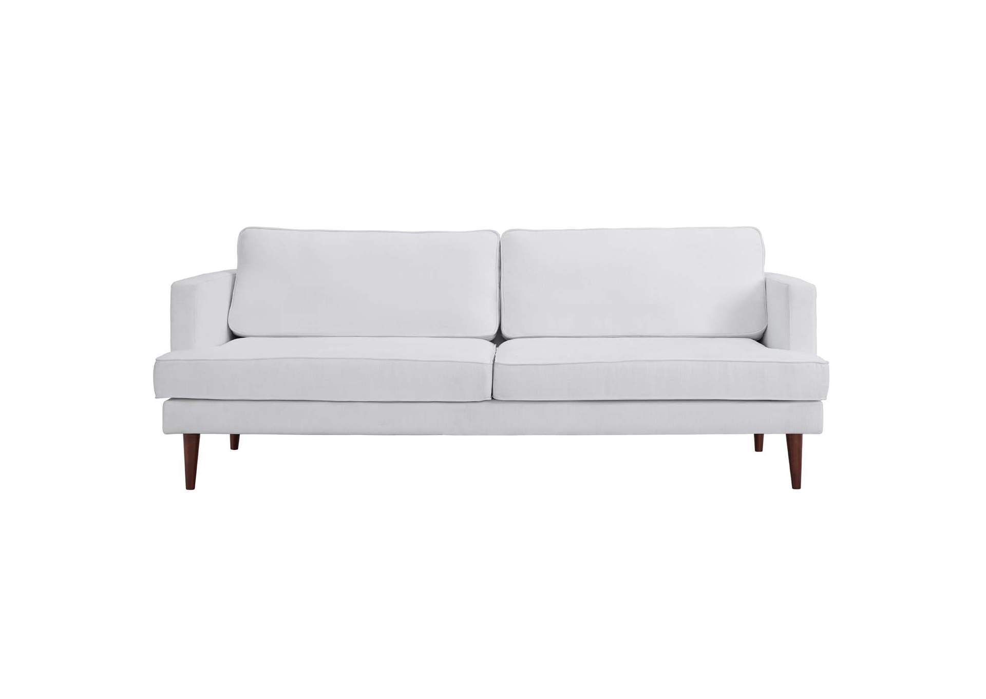 White Agile Upholstered Fabric Sofa,Modway