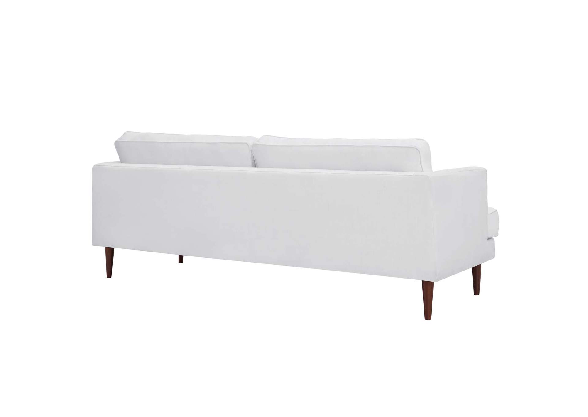 White Agile Upholstered Fabric Sofa,Modway