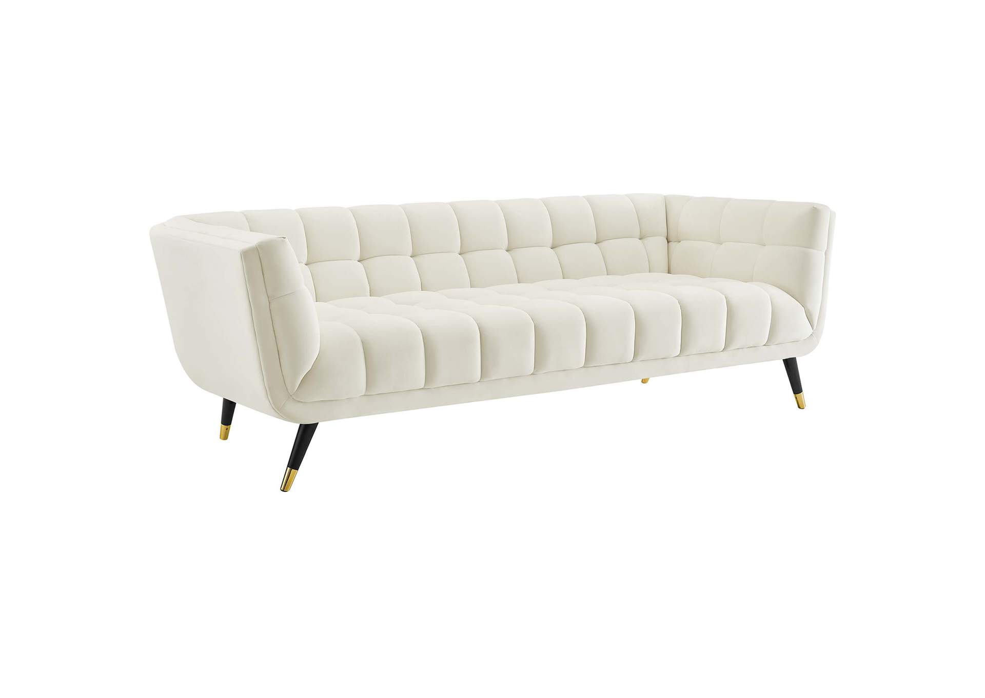 Ivory Adept Performance Velvet Sofa,Modway