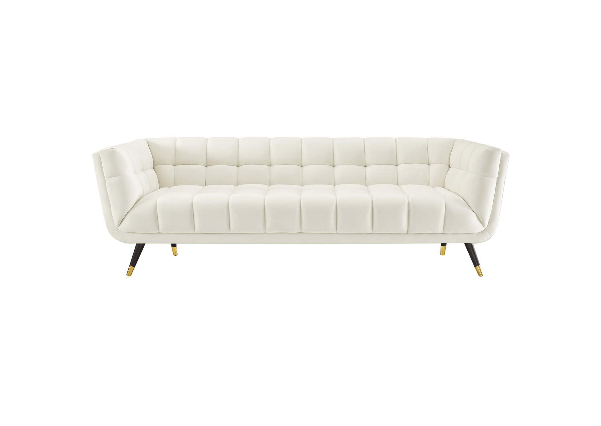 Ivory Adept Performance Velvet Sofa,Modway