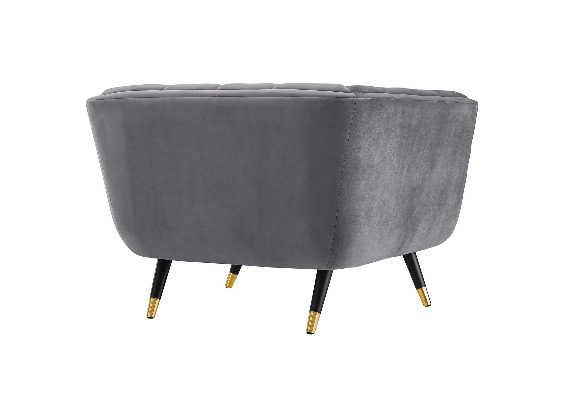 Gray Adept Performance Velvet Arm Chair,Modway