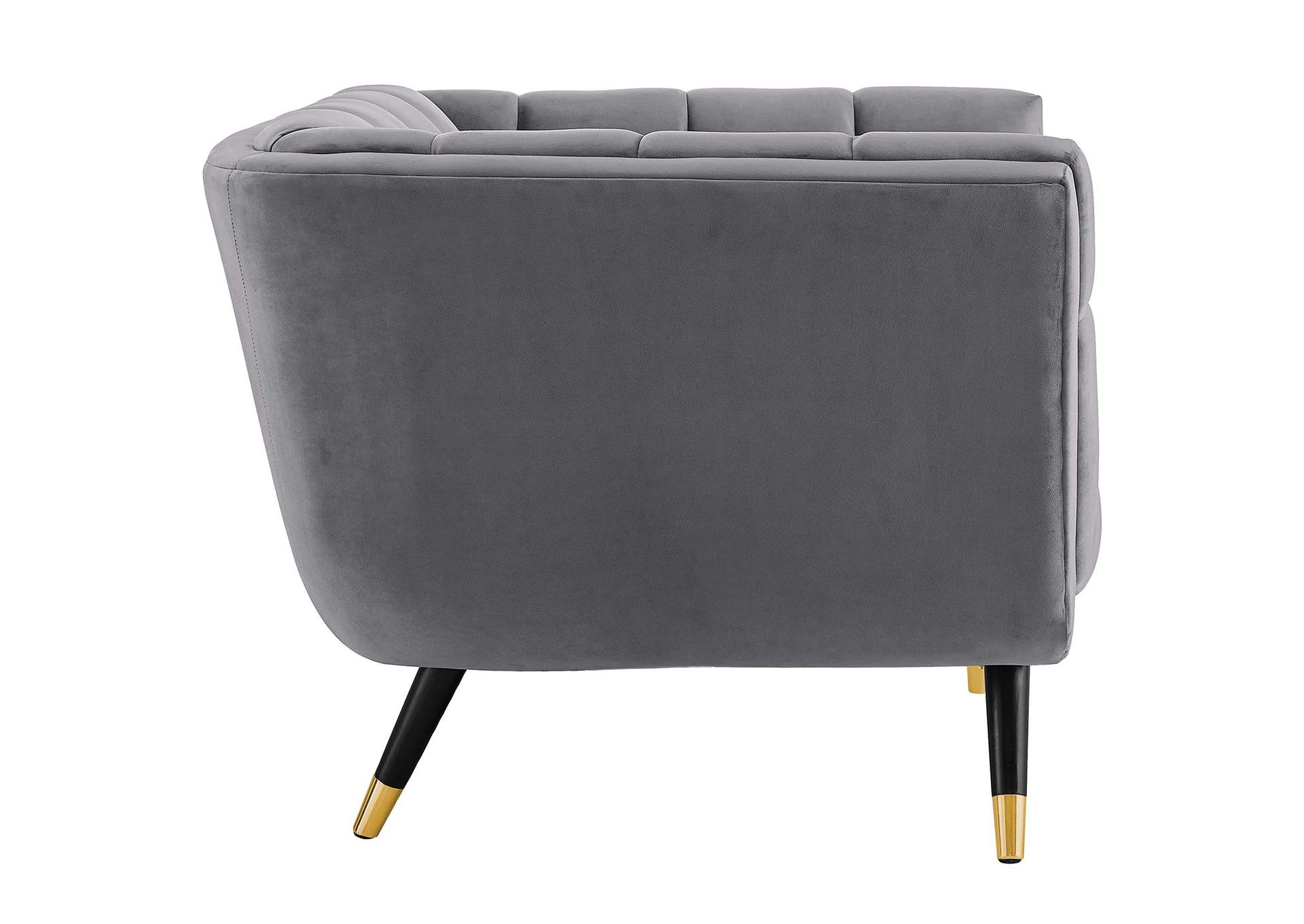 Gray Adept Performance Velvet Arm Chair,Modway