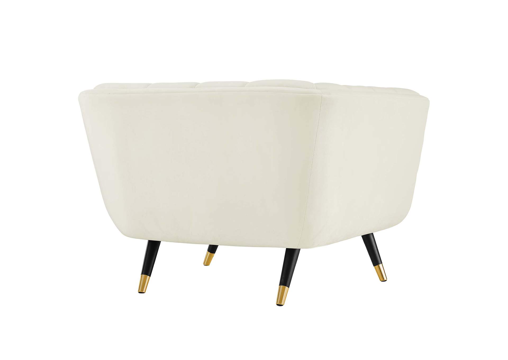 Ivory Adept Performance Velvet Arm Chair,Modway