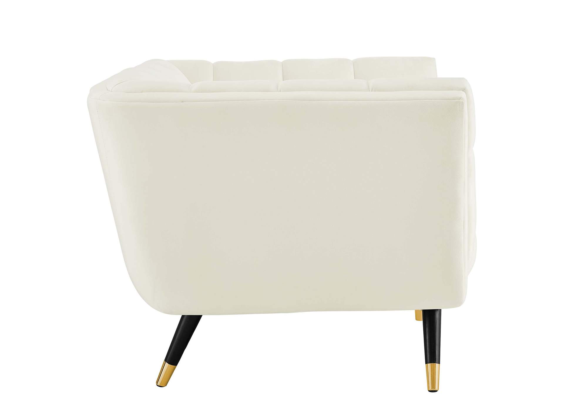 Ivory Adept Performance Velvet Arm Chair,Modway