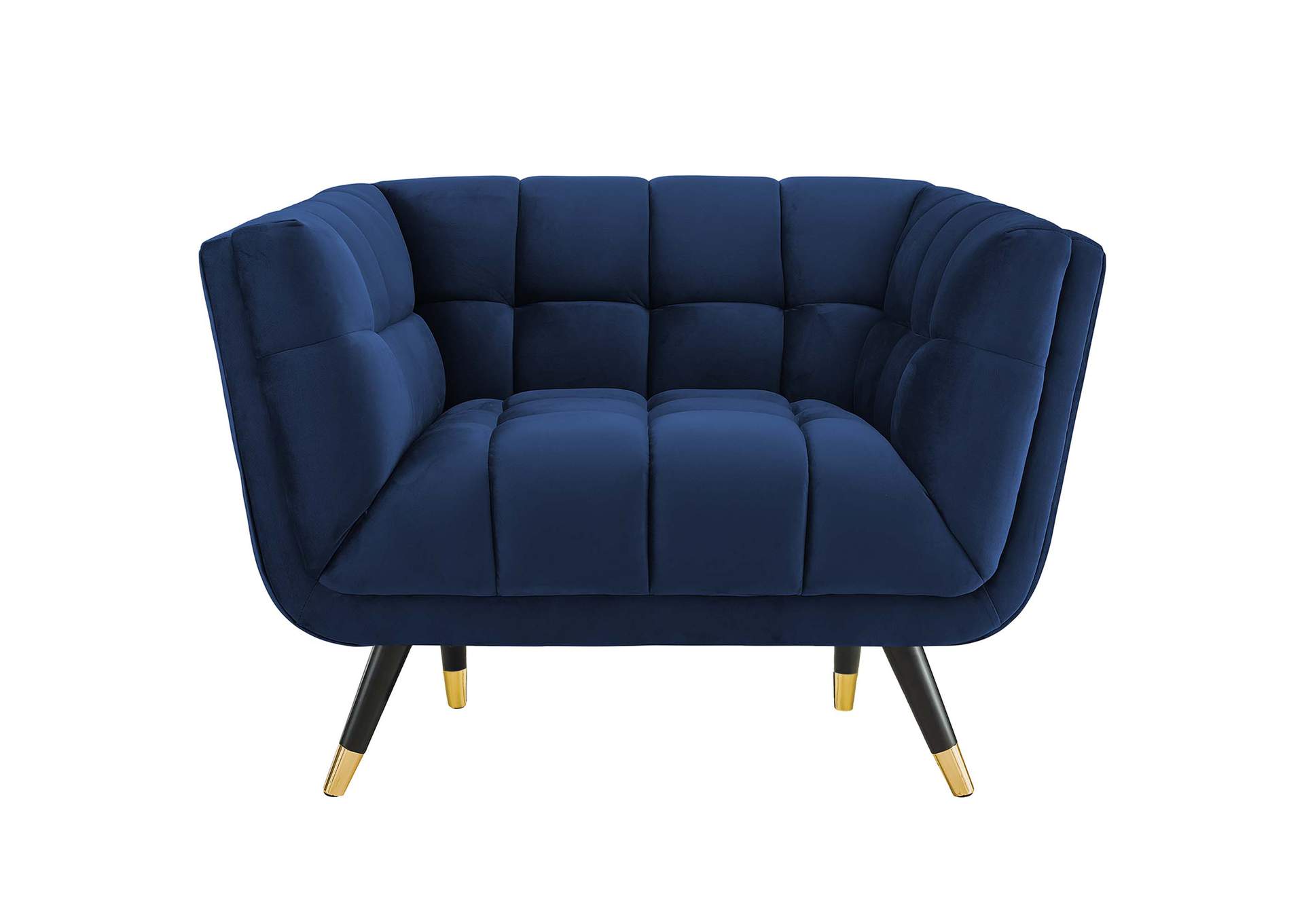 Midnight Blue Adept Performance Velvet Arm Chair,Modway