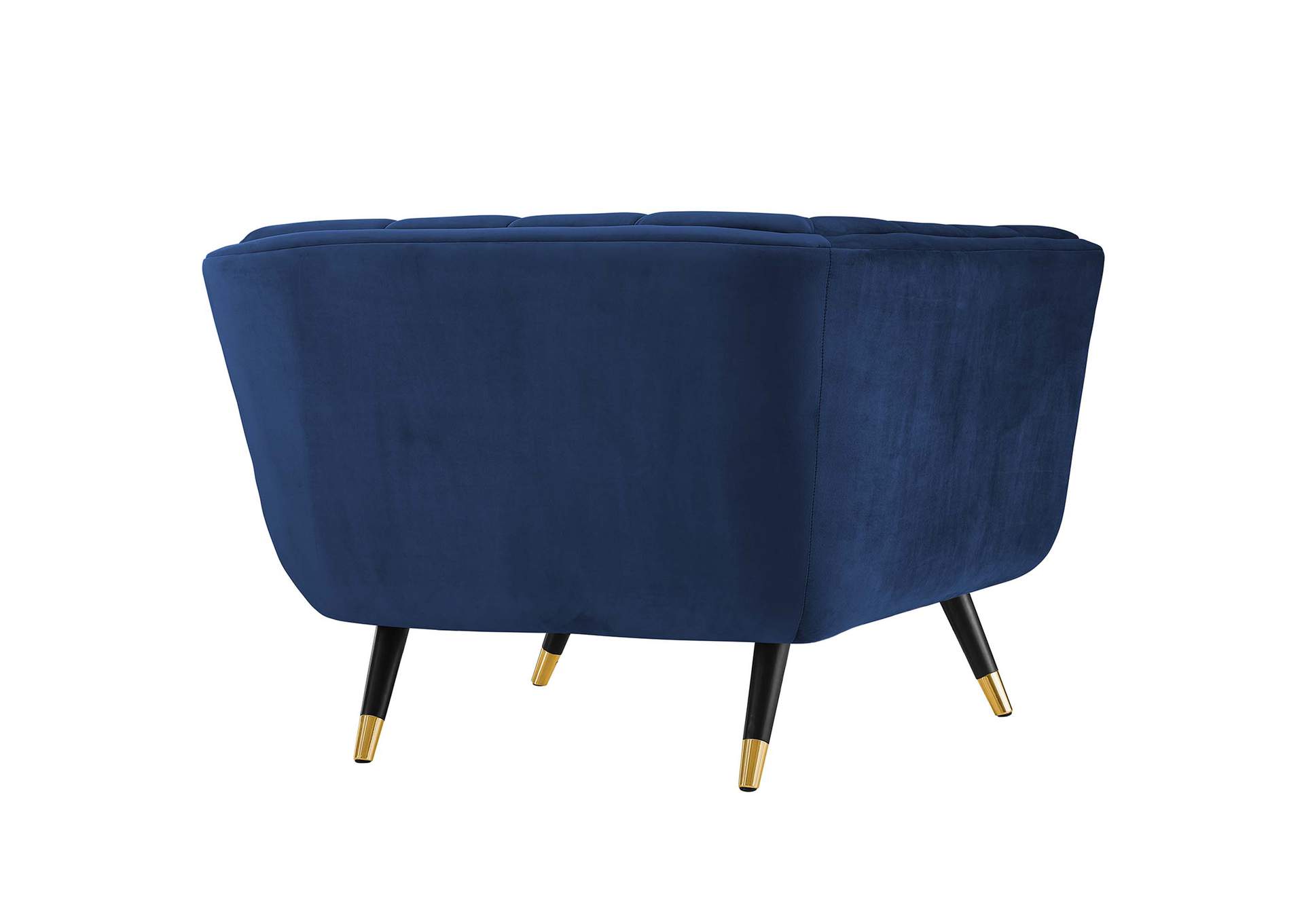 Midnight Blue Adept Performance Velvet Arm Chair,Modway