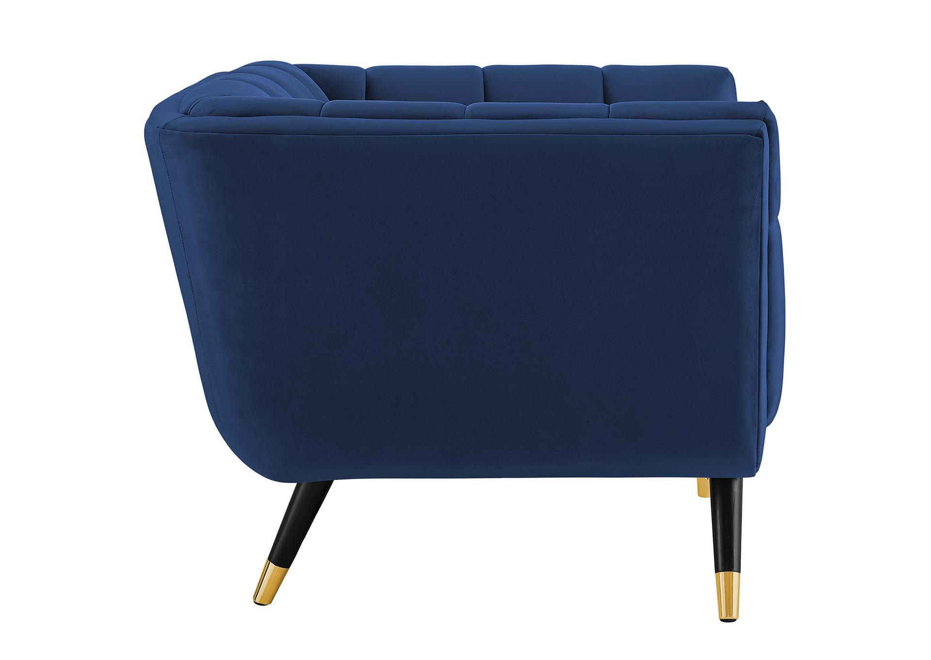 Midnight Blue Adept Performance Velvet Arm Chair,Modway