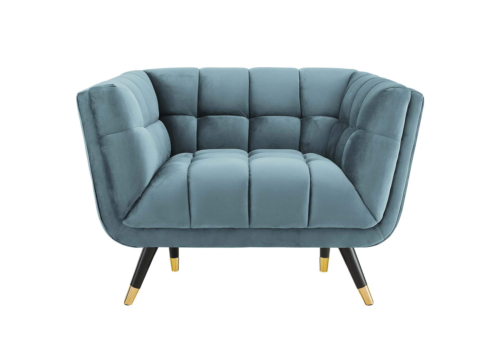 Adept Sea Blue Performance Velvet Armchair,Modway