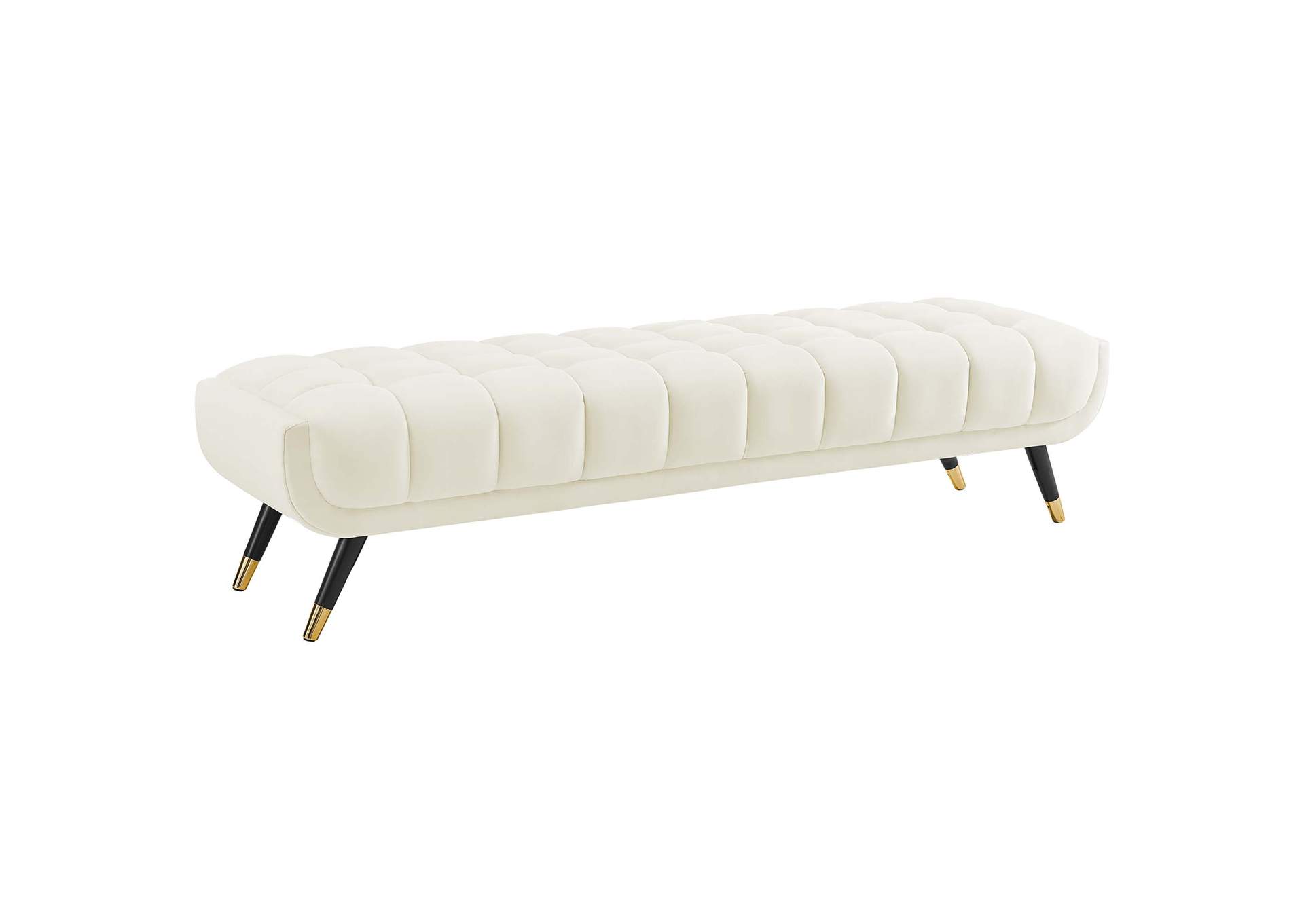 Ivory Adept Performance Velvet Bench,Modway
