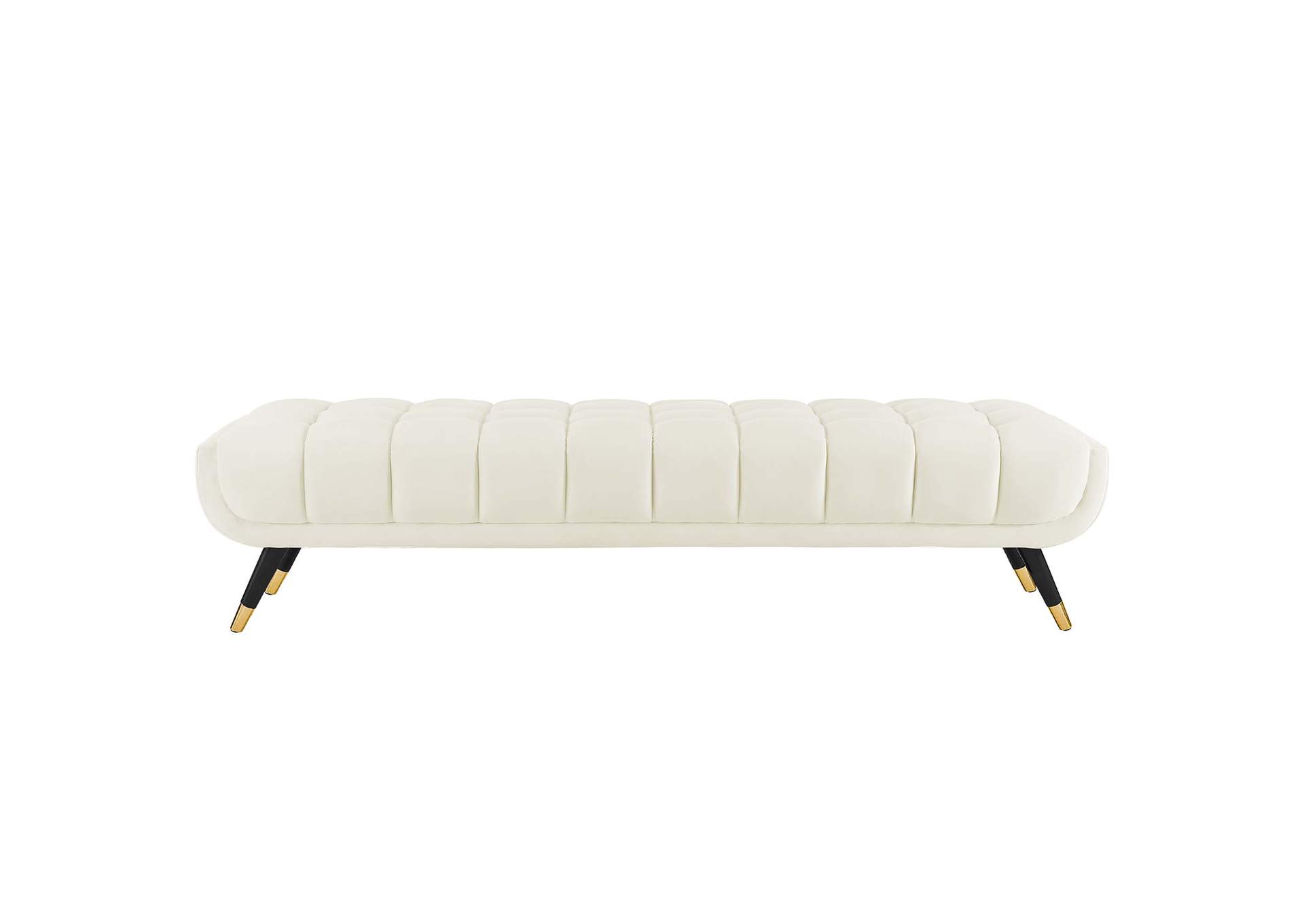 Ivory Adept Performance Velvet Bench,Modway