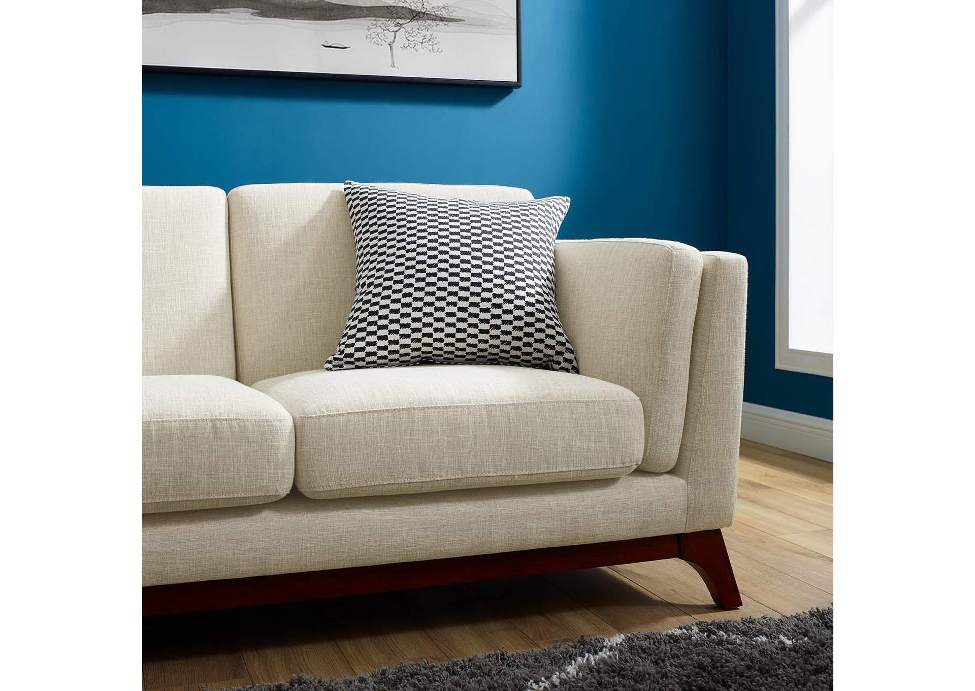 Beige Chance Upholstered Fabric Sofa,Modway