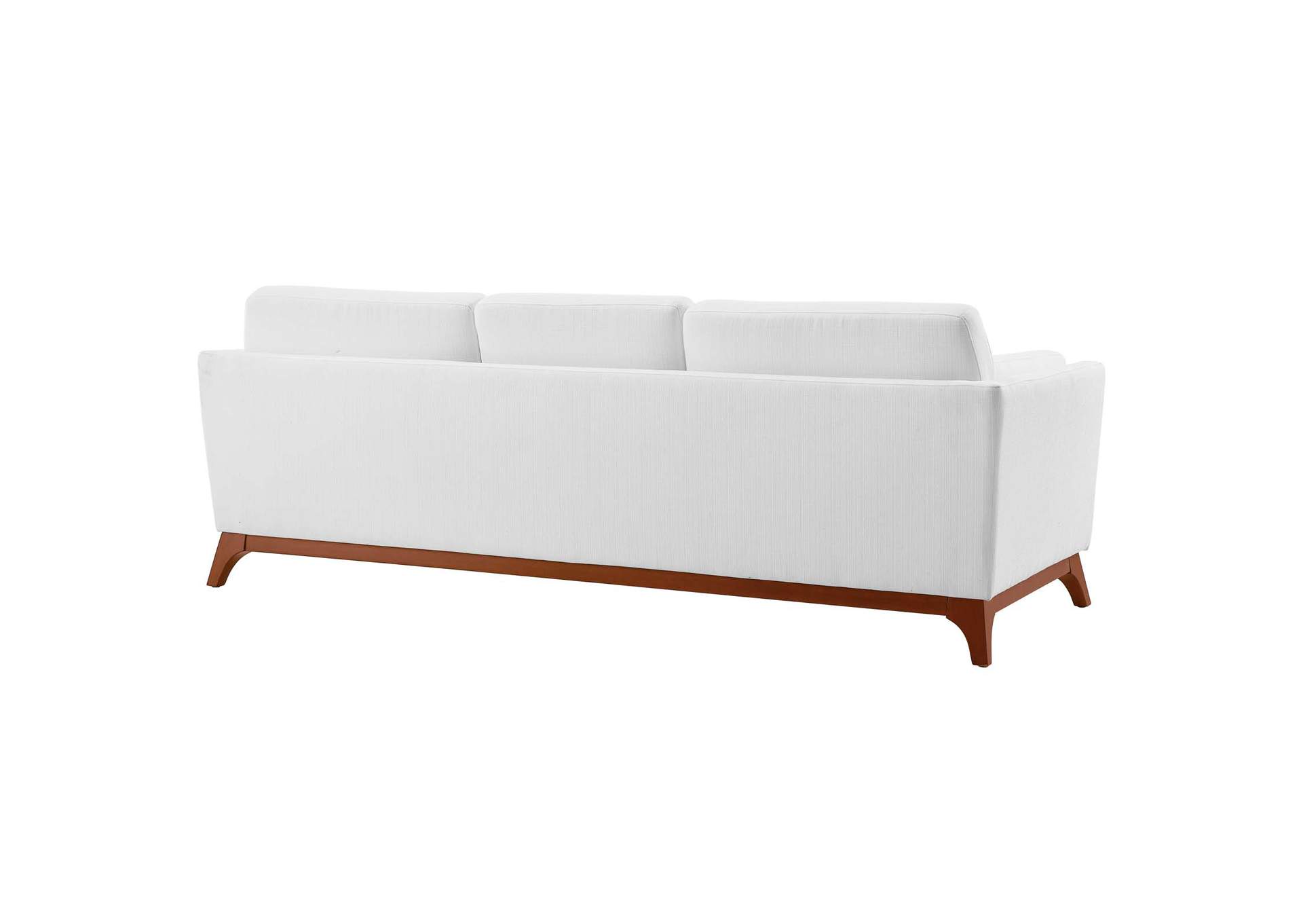 White Chance Upholstered Fabric Sofa,Modway