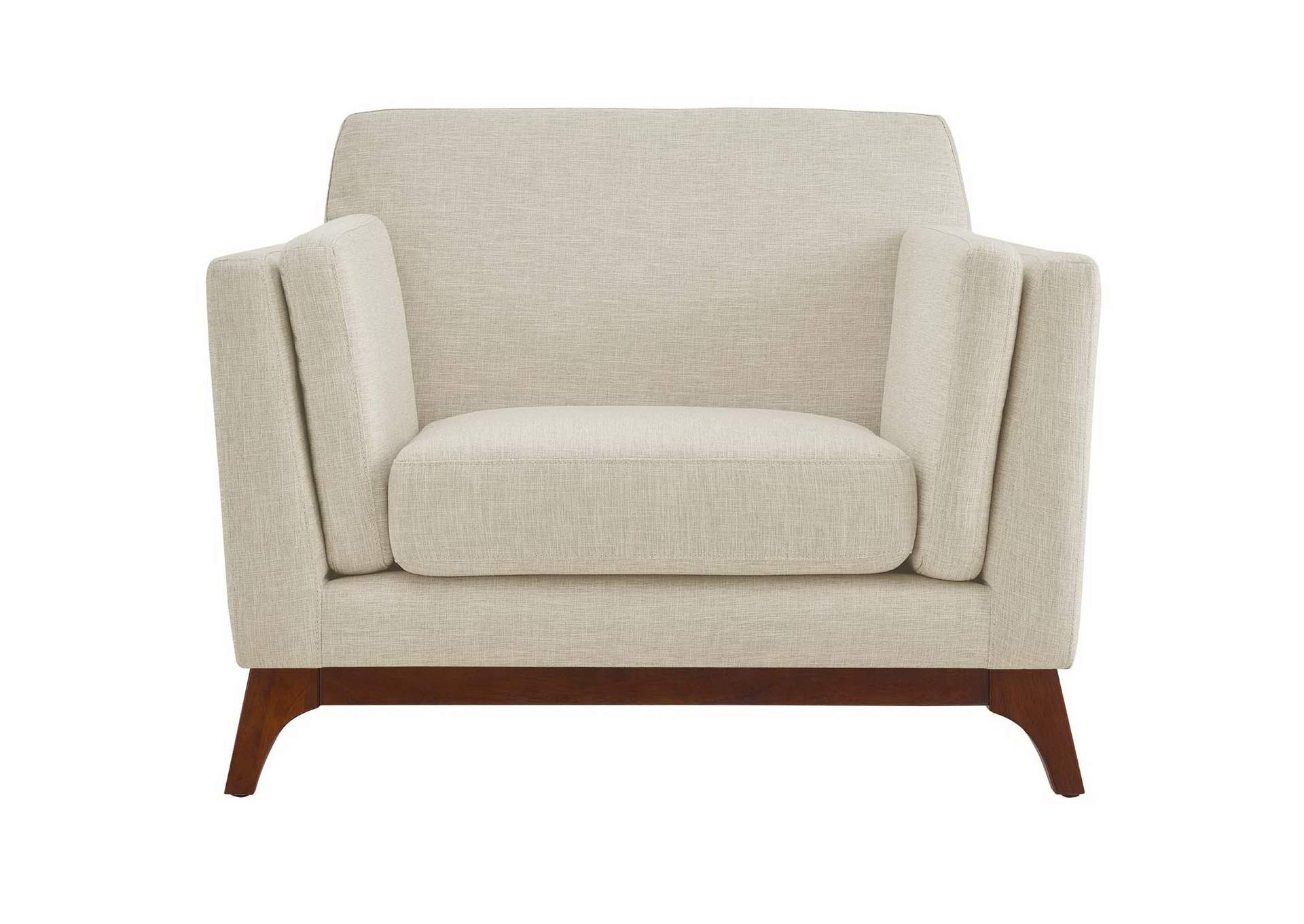 Beige Chance Upholstered Fabric Arm Chair,Modway
