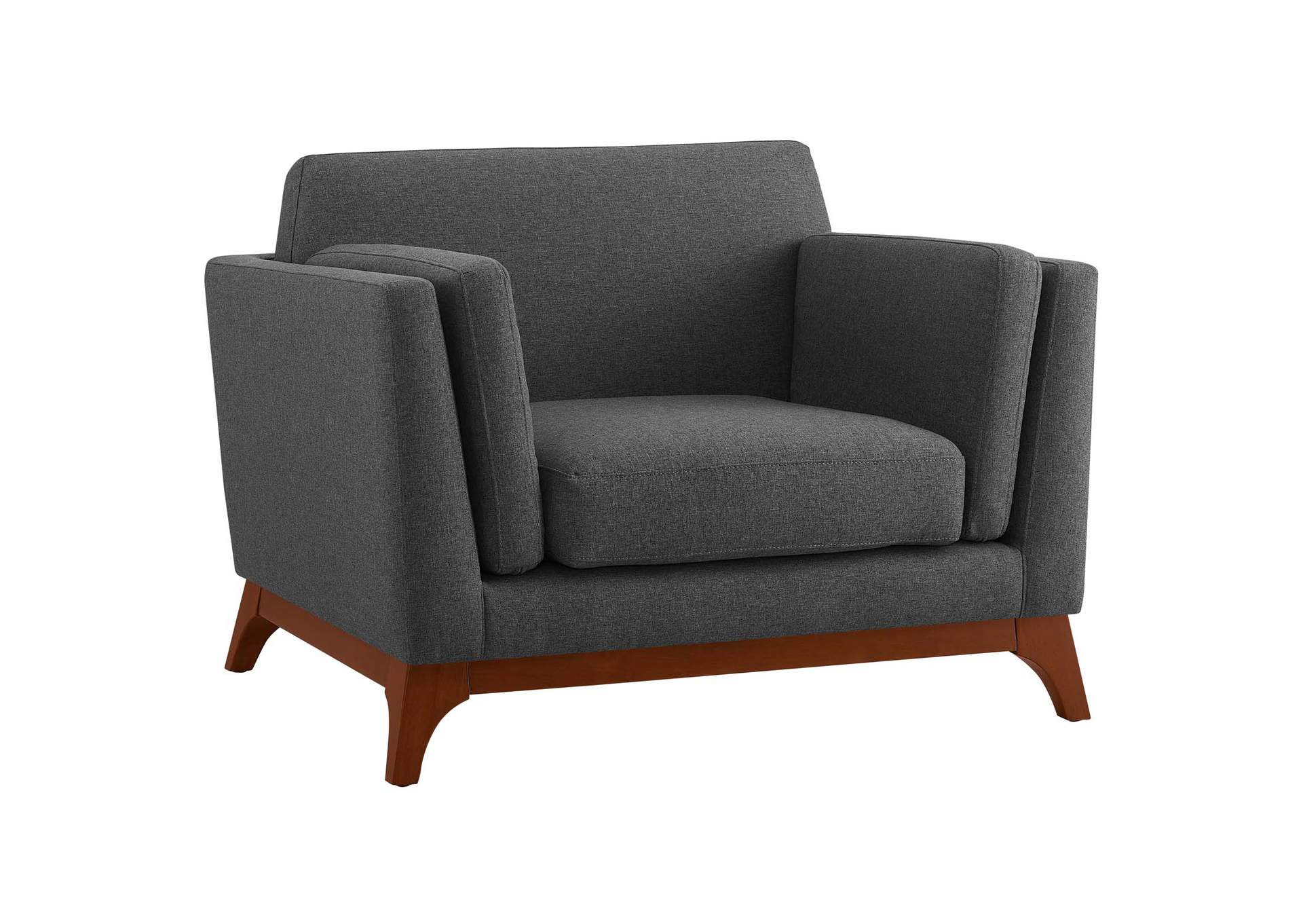 Gray Chance Upholstered Fabric Arm Chair,Modway