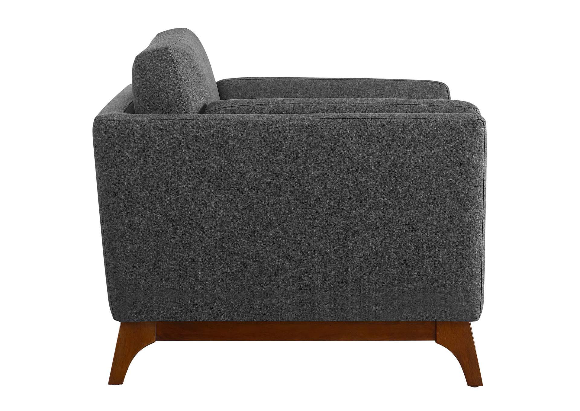 Gray Chance Upholstered Fabric Arm Chair,Modway