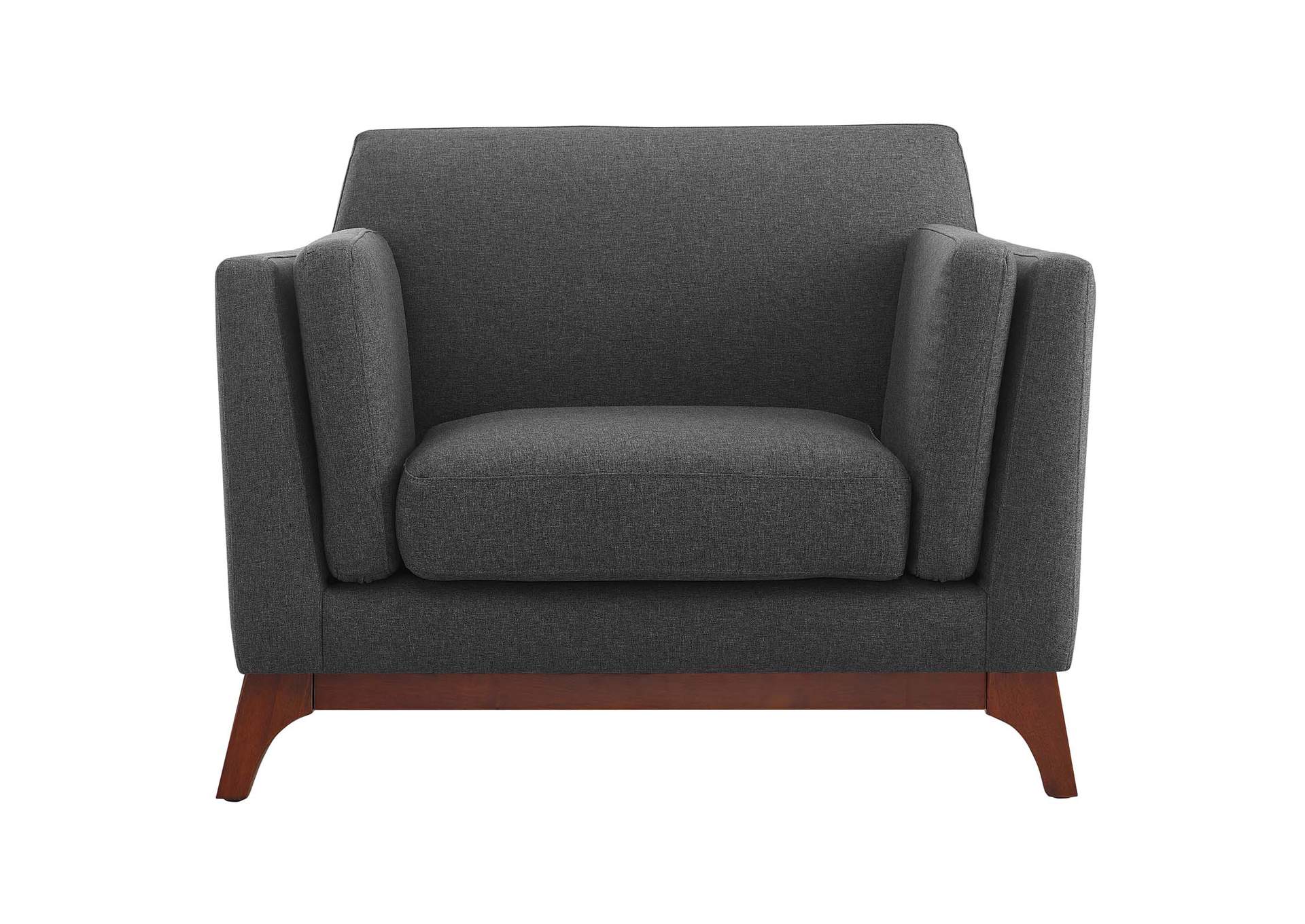 Gray Chance Upholstered Fabric Arm Chair,Modway