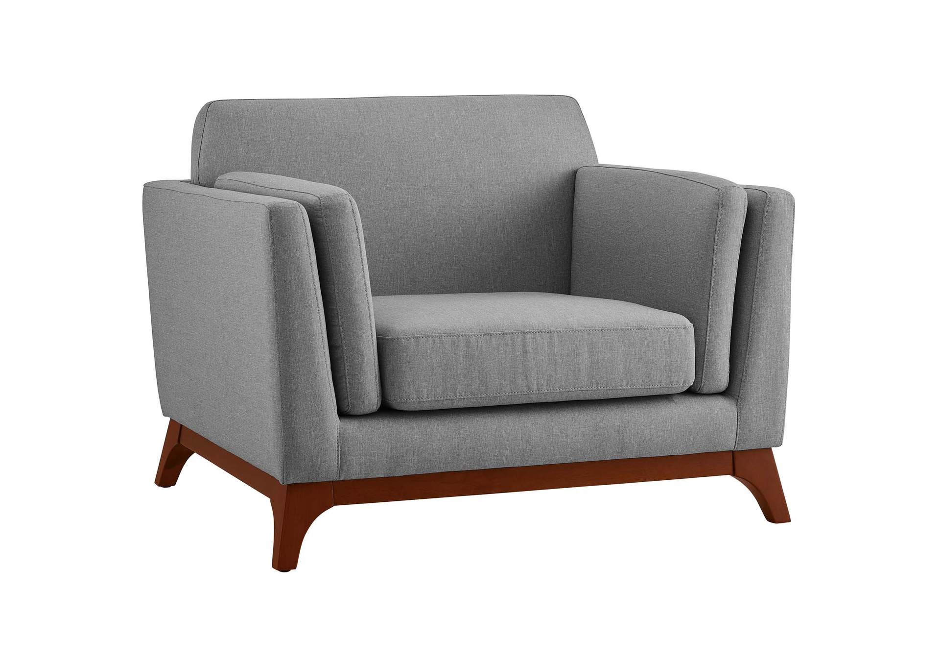 Light Gray Chance Upholstered Fabric Arm Chair,Modway