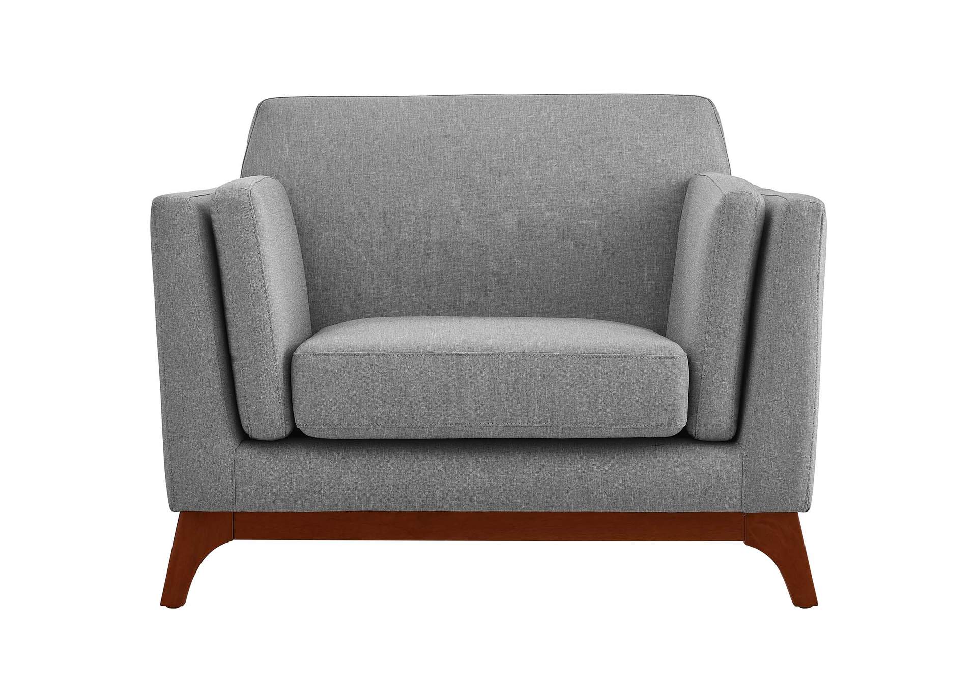 Light Gray Chance Upholstered Fabric Arm Chair,Modway