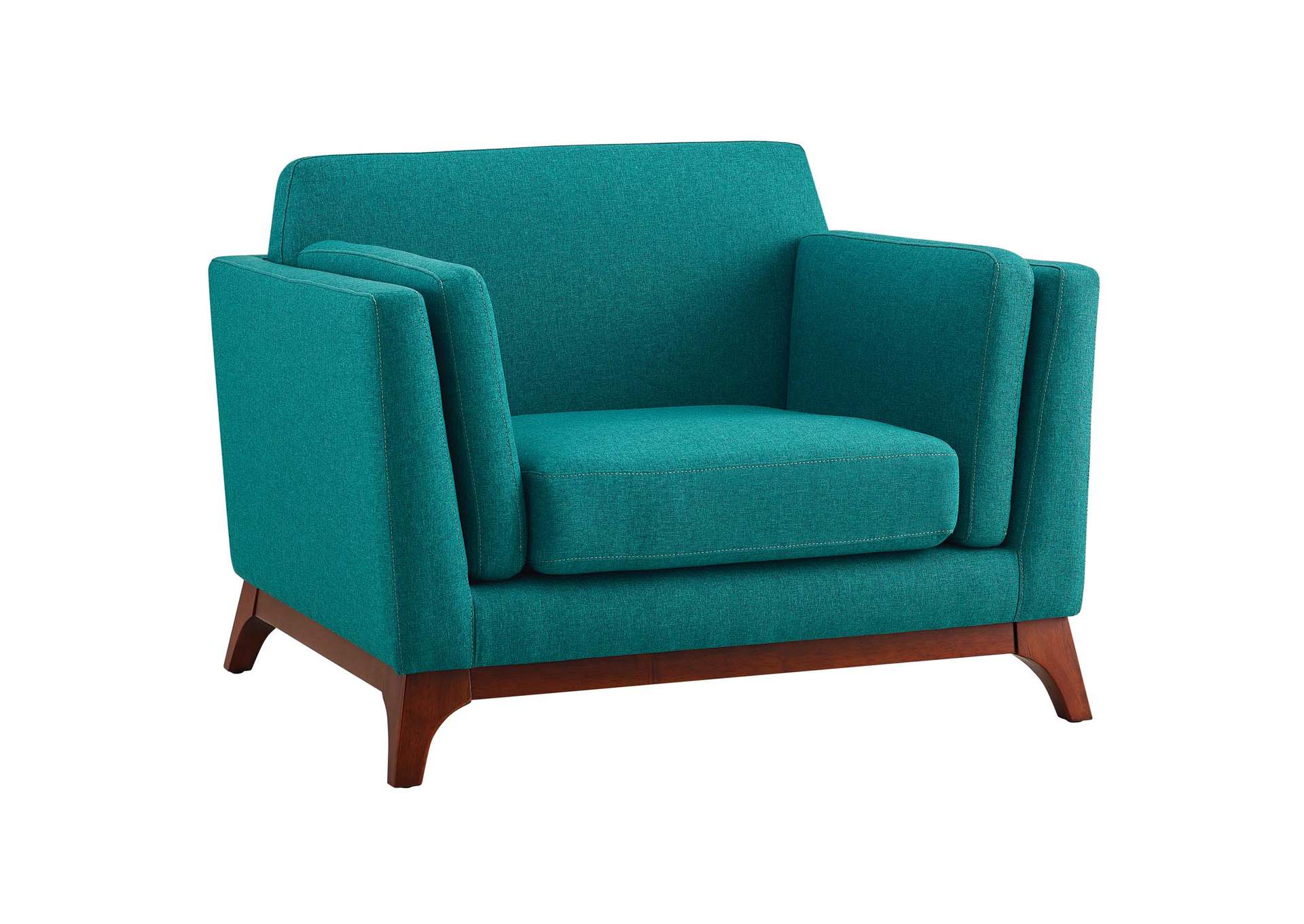 Teal Chance Upholstered Fabric Arm Chair,Modway