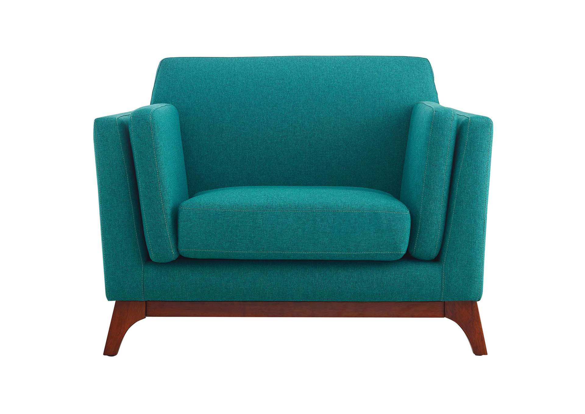 Teal Chance Upholstered Fabric Arm Chair,Modway