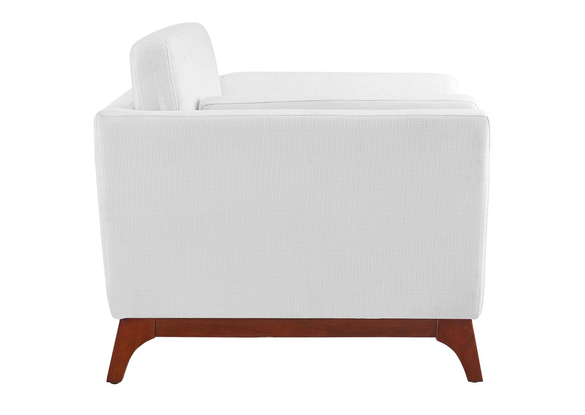 White Chance Upholstered Fabric Arm Chair,Modway