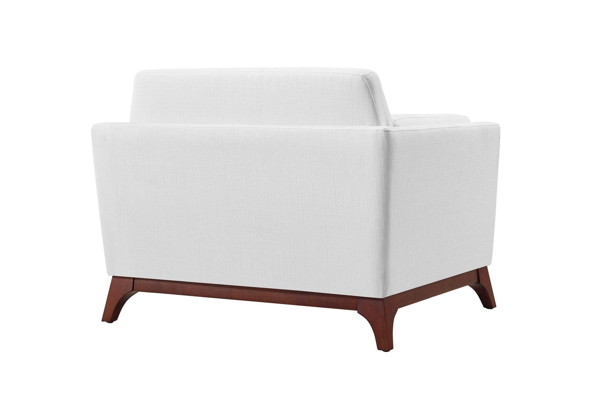 White Chance Upholstered Fabric Arm Chair,Modway